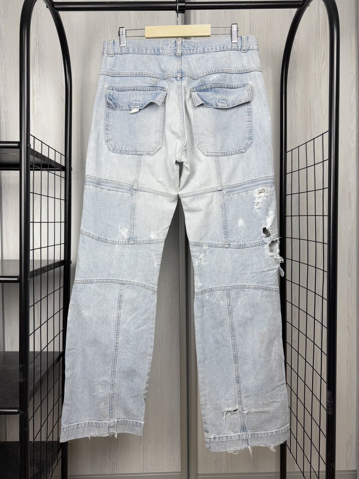 Vintage FISHBONE Vintage y2k blue baggy double knee distressed pants Size US 34 / EU 50 - 7 Thumbnail