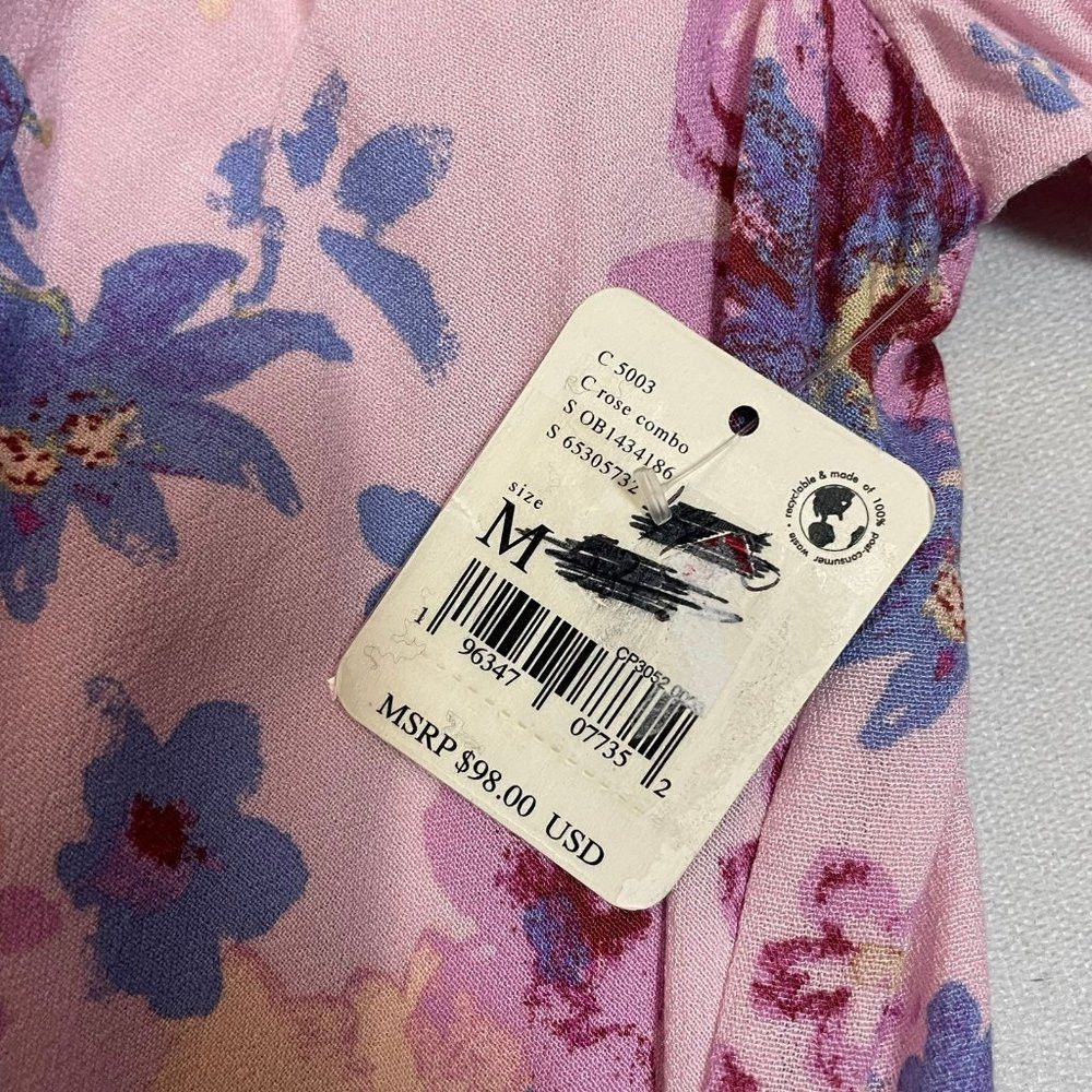 Free People NWT New $98 Free People Venice Printed Rose Top Size M Size M / US 6-8 / IT 42-44 - 8 Thumbnail