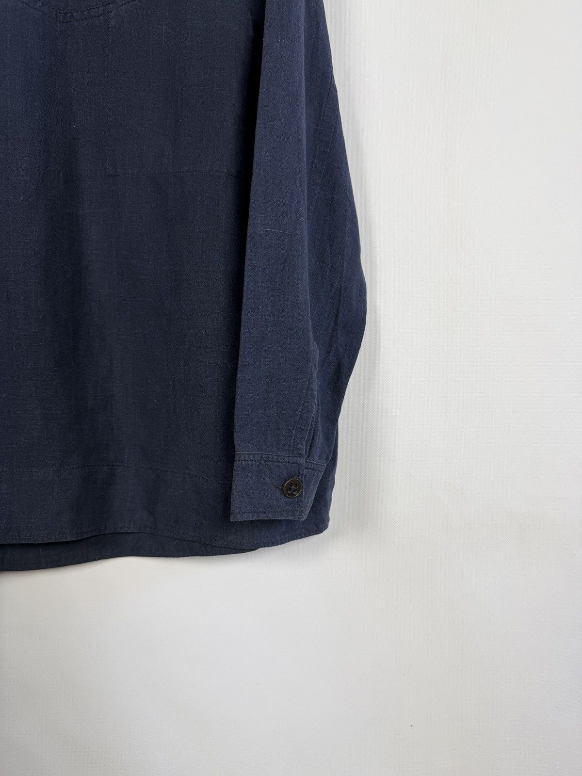 Vintage Manufactum Workwear Linen Shirt Vintage Half Button Pullover Size US L / EU 52-54 / 3 - 5 Thumbnail