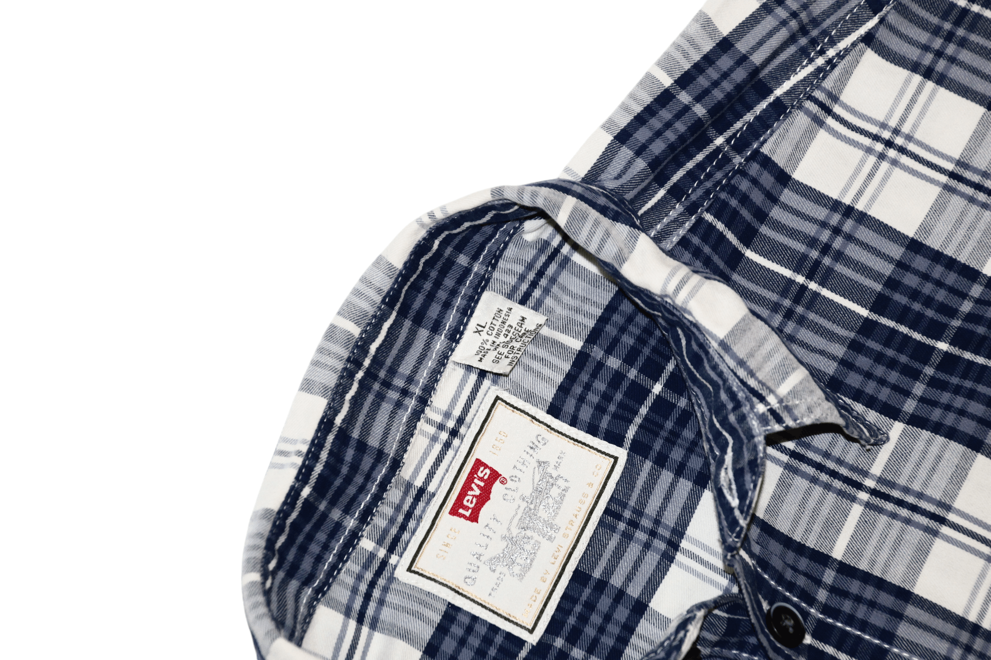Levi's Vintage Clothing VTG 1997's Levi's Silver Tab Madras Flannel Popover Shirt Size US XL / EU 56 / 4 - 6 Thumbnail