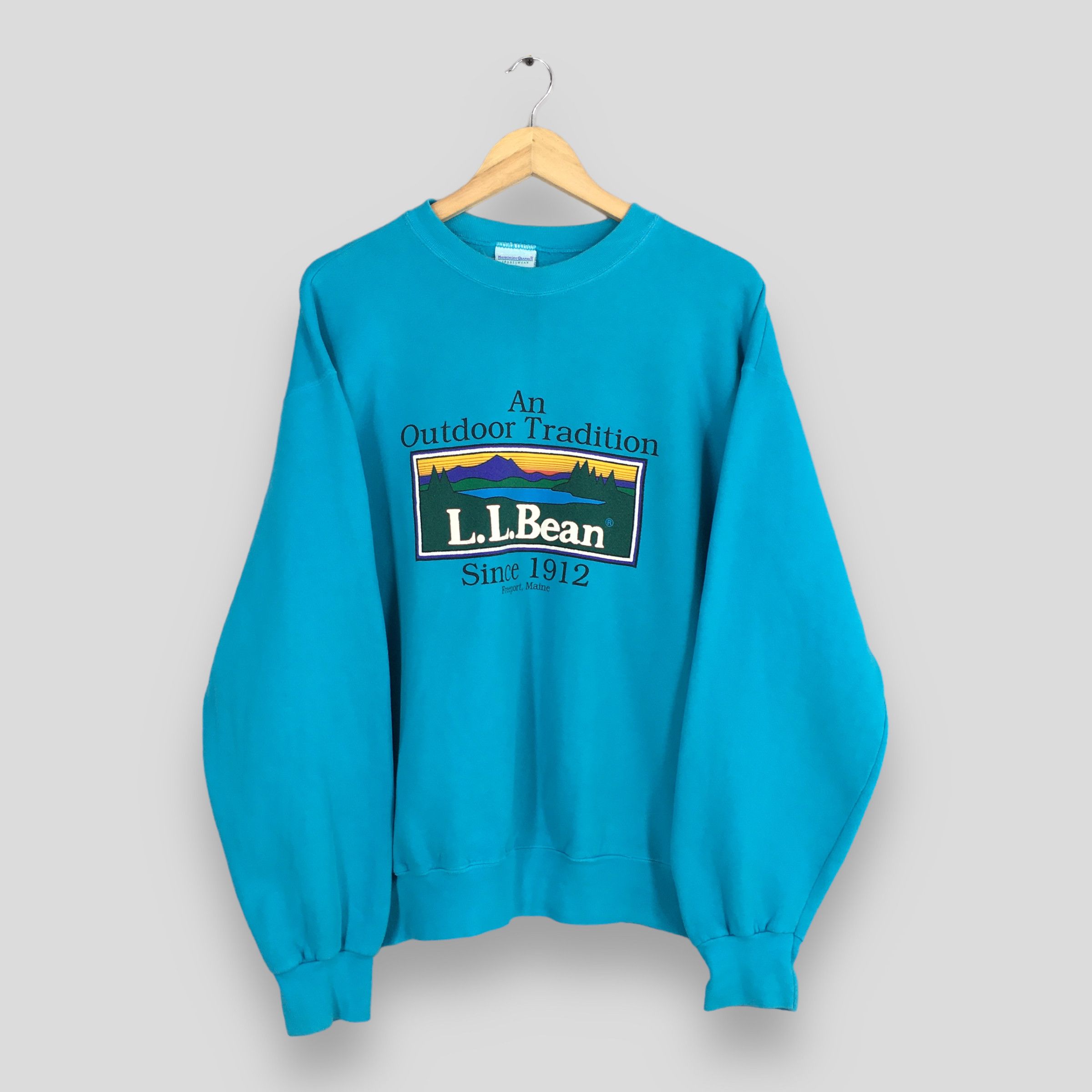 L.L. Bean × Vintage Vintage LL Bean Blue Sweatshirt Medium Size US M / EU 48-50 / 2 - 1 Thumbnail