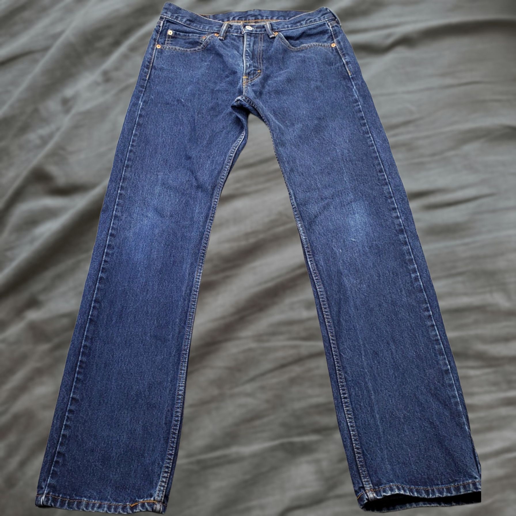 Levi's Levi's 505 Jeans Mens 32 Blue Denim Stretch 5-Pocket Medium Wash Straight Leg Size US 32 / EU 48 - 1 Thumbnail