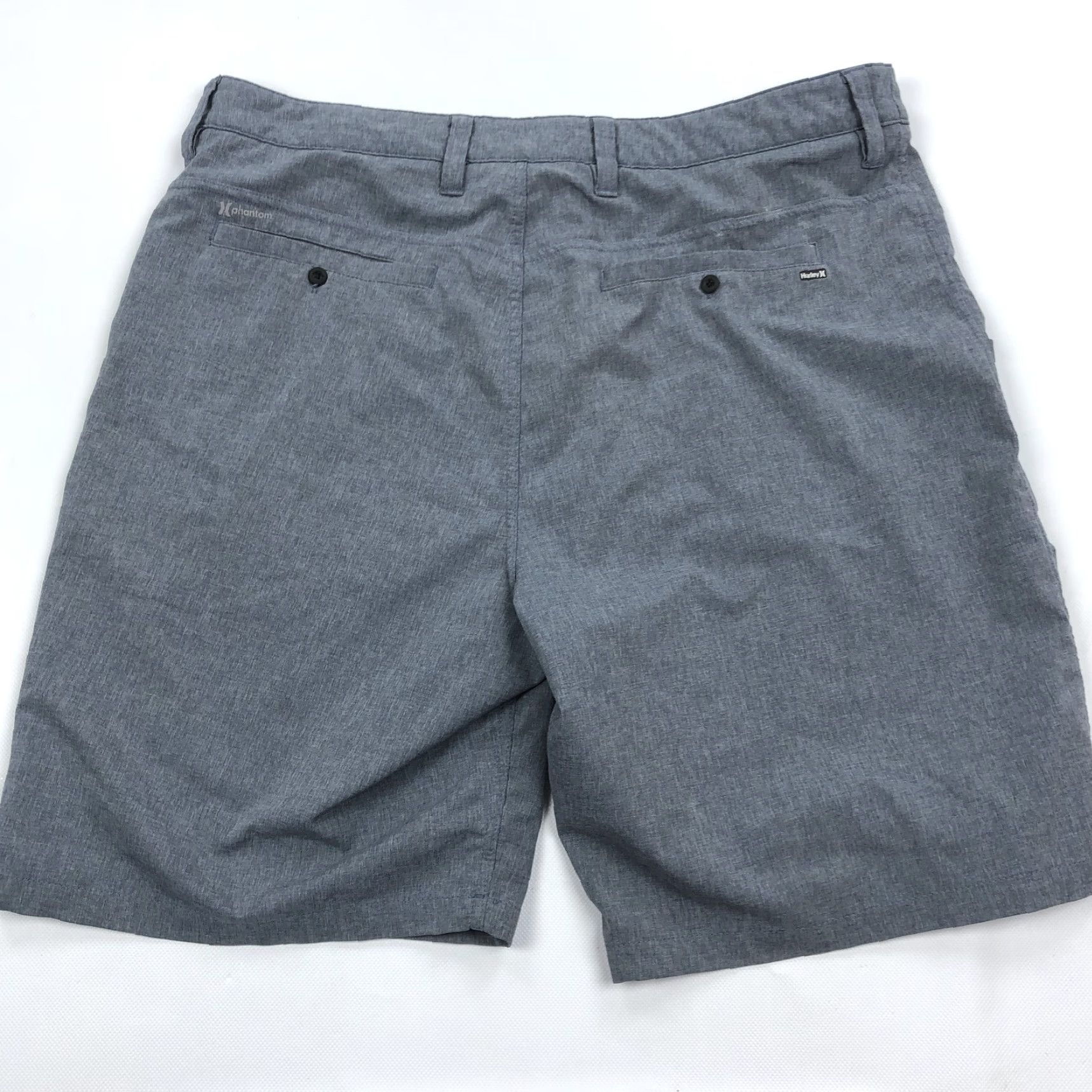 Hurley Hurley Phantom Men's Shorts 34 Gray Blue Heather Flat Front Chino Regular Moisture Wicking Shorts Utility Pocket Size US 34 / EU 50 - 4 Thumbnail