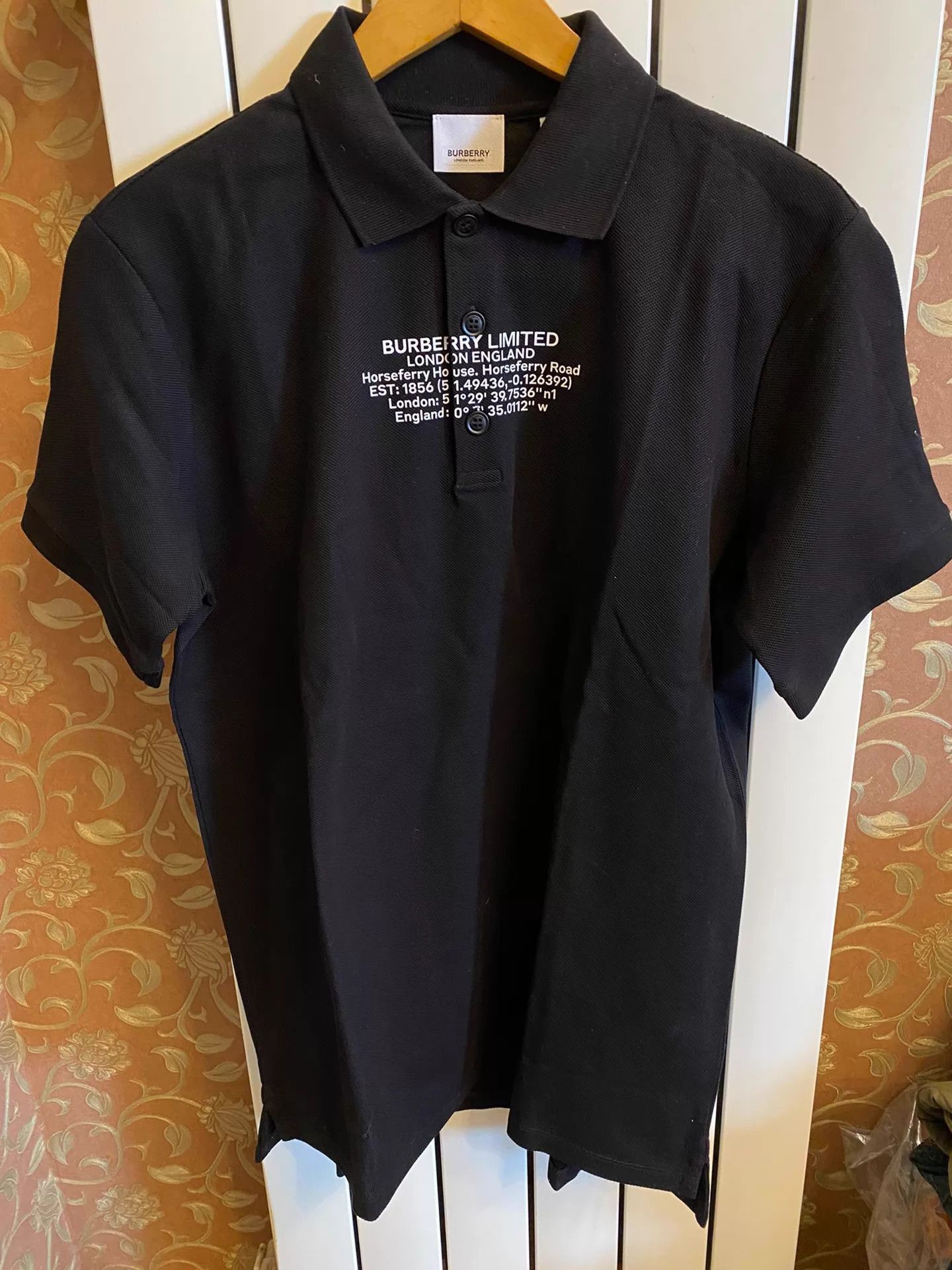 Burberry Black Short-Sleeve Polo Shirt Size US S / EU 44-46 / 1 - 1 Thumbnail