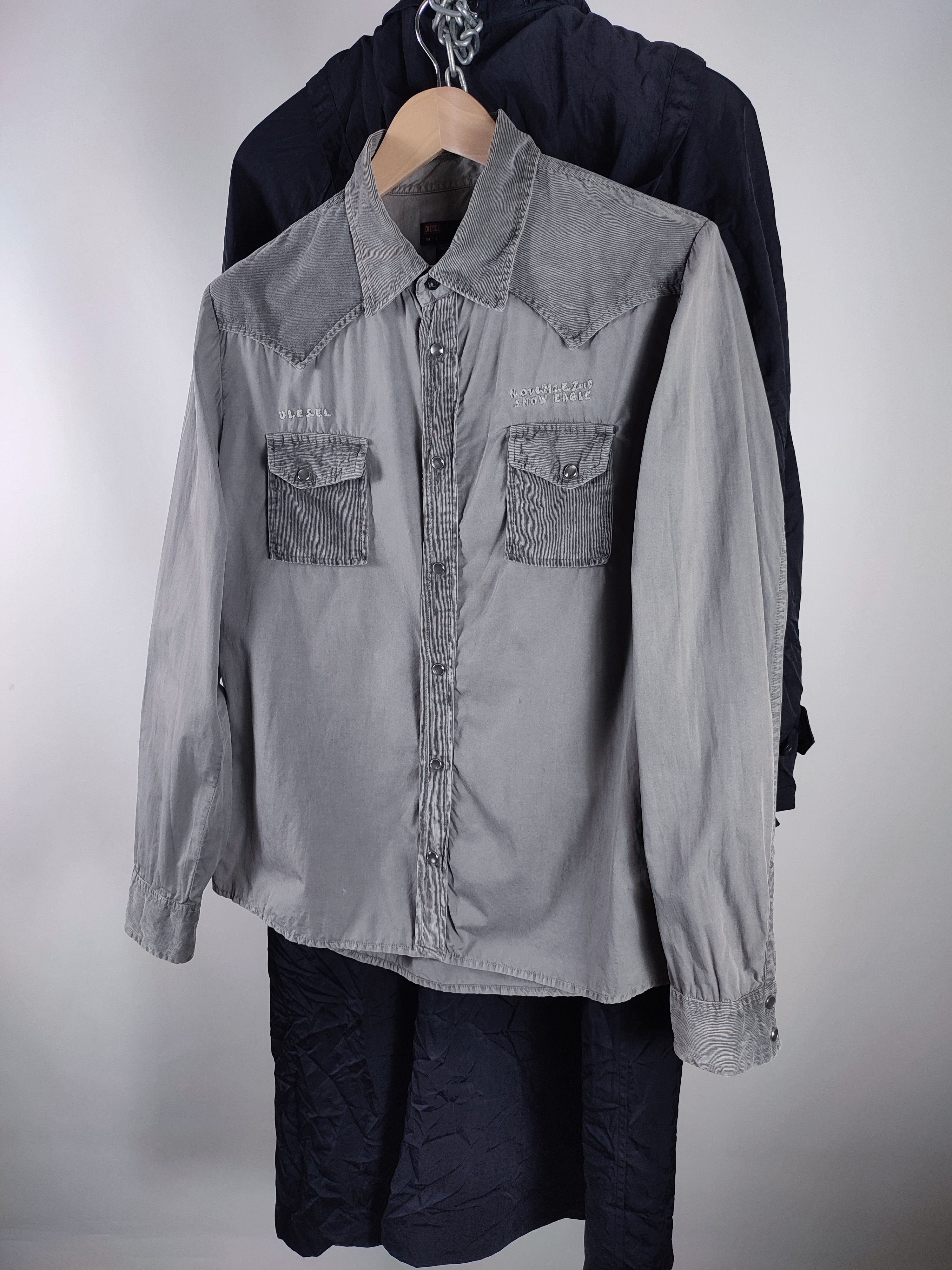 Diesel Diesel Corduroy Embroidered Eagle Shirt Size US L / EU 52-54 / 3 - 7 Thumbnail