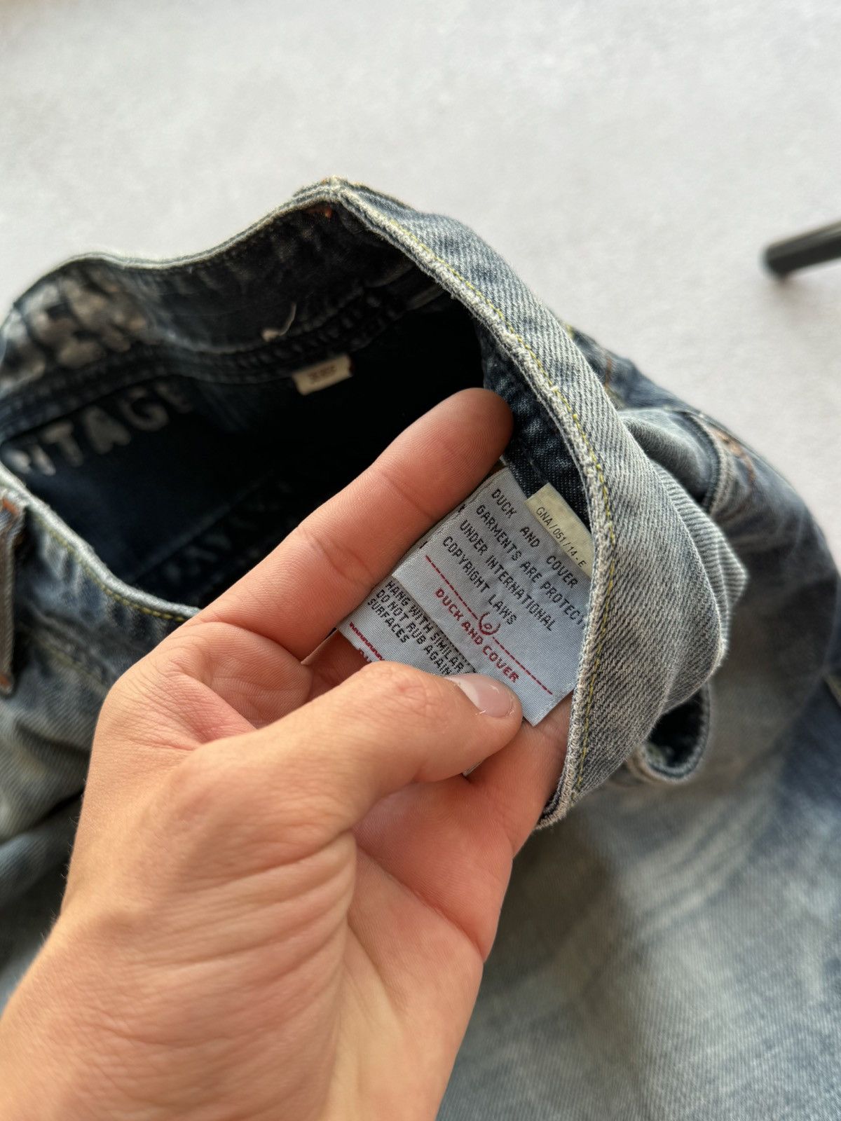 Vintage Jeans Dirty Pants faded crash denim thrashed y2k distressed Size US 36 / EU 52 - 8 Thumbnail