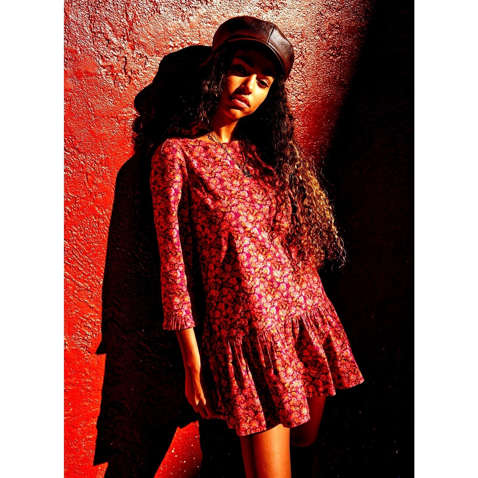 Free People Free People The Avenue Mini Dress Open Back Amaranth Combo L Size L / US 10 / IT 46 - 3 Thumbnail