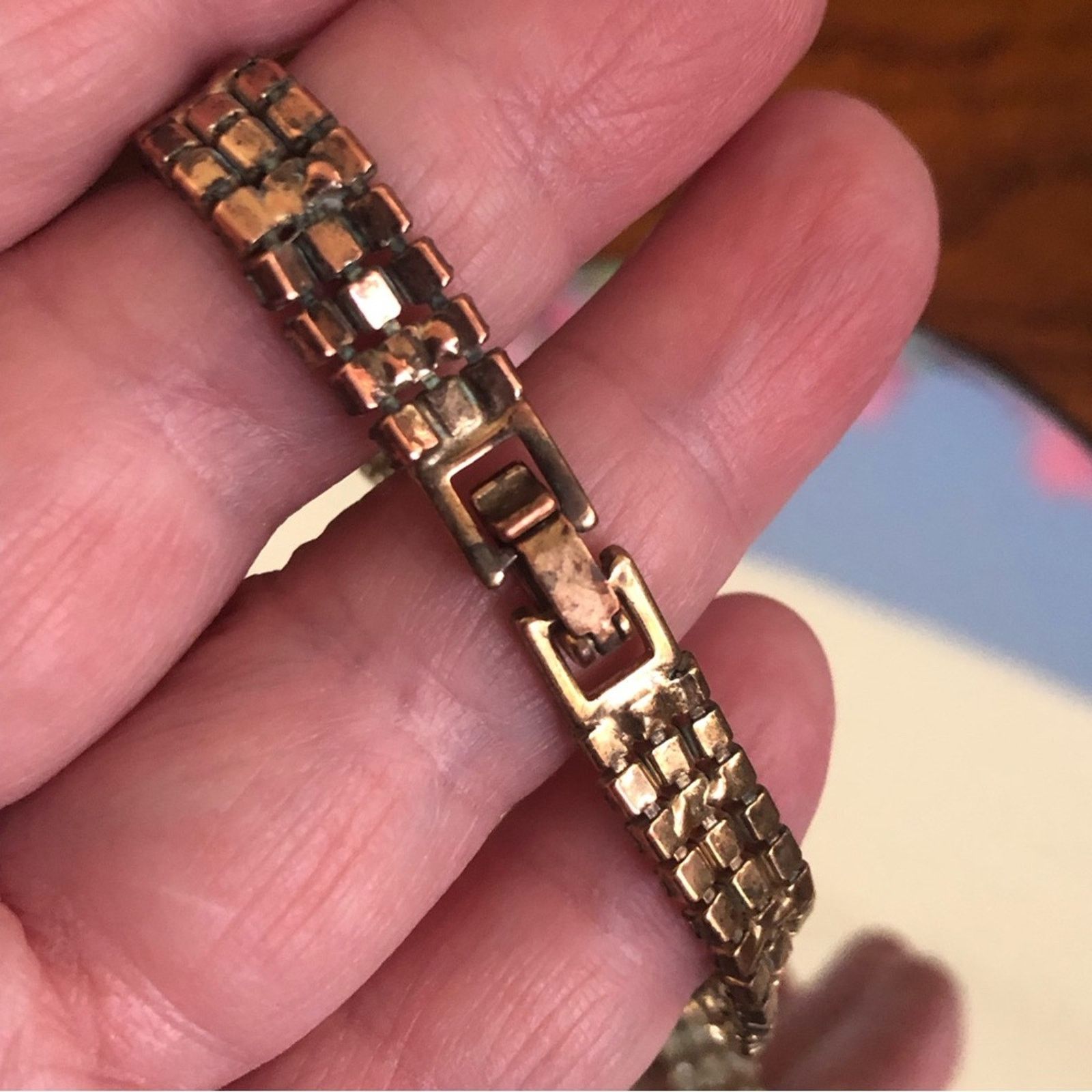 Vintage Vintage triple row clear rhinestone bracelet Size ONE SIZE - 7 Thumbnail