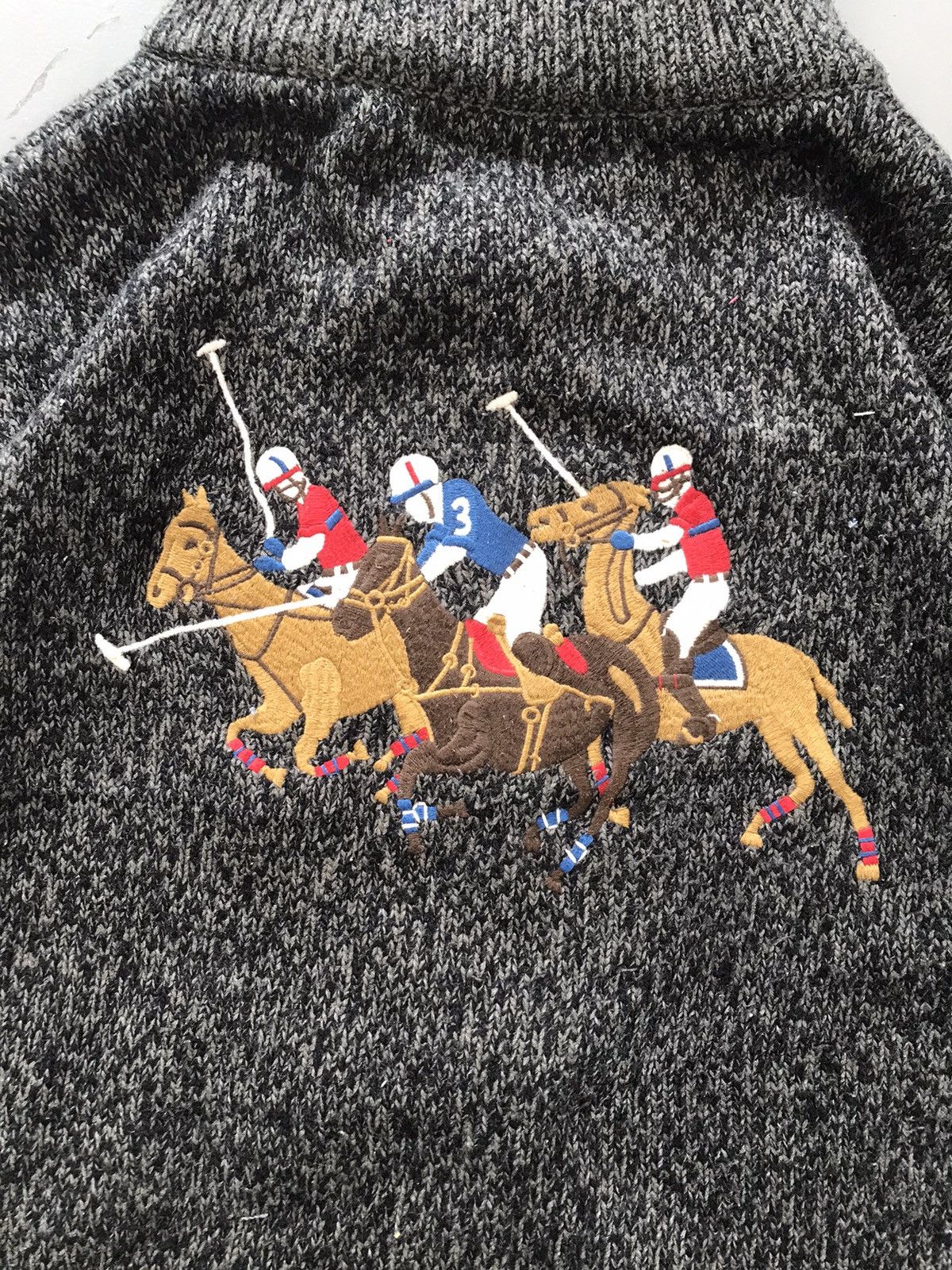 Designer × Polo Ralph Lauren × Vintage Vintage polo sweater crown embroidered zip up Size US XXL / EU 58 / 5 - 4 Thumbnail