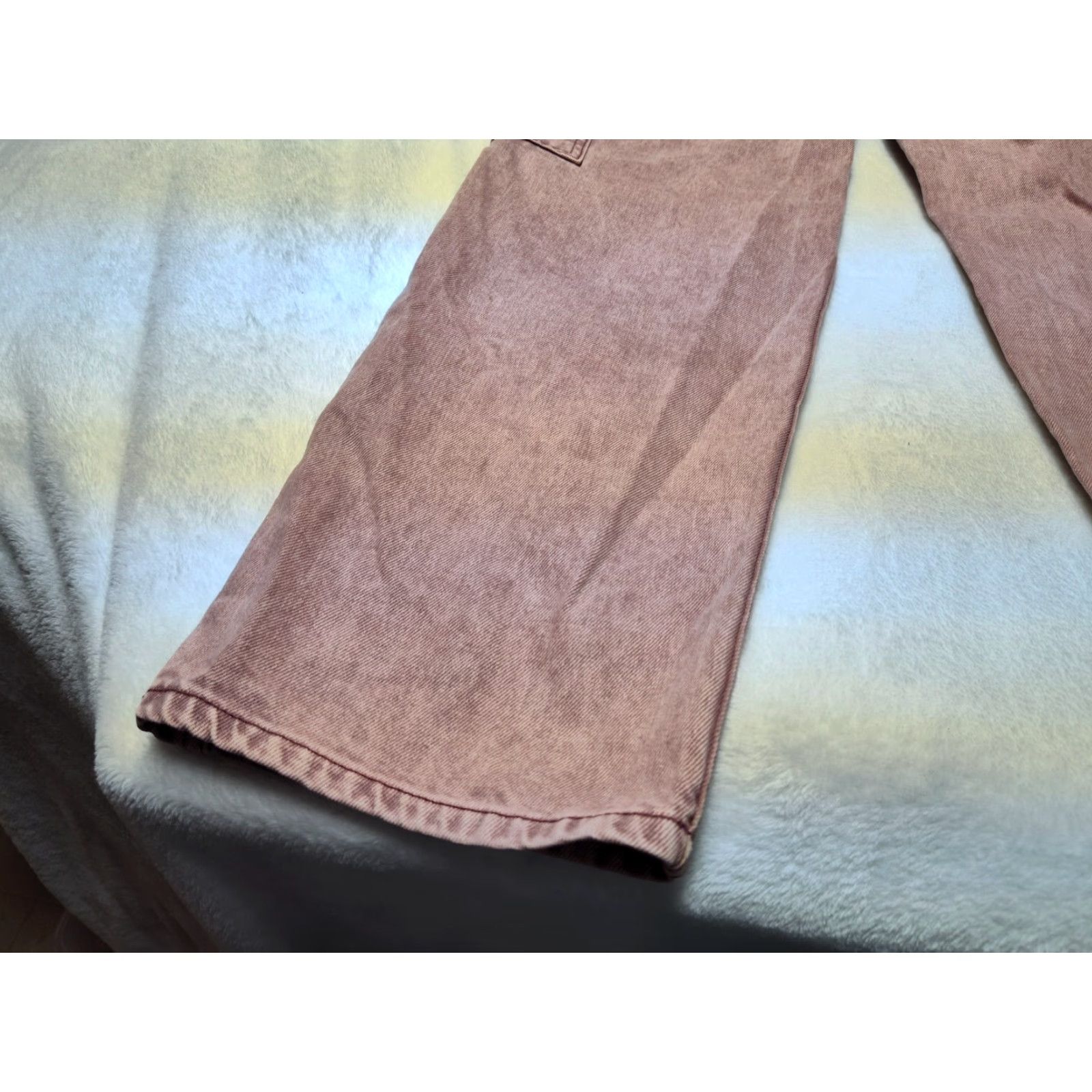 Urban Outfitters VINTAGE Urban Outfitters Y2K Baggy Cargo Jeans Womens 25 Pink High Waisted Relaxed Fit Retro Size 42" / US 20 - 7 Thumbnail