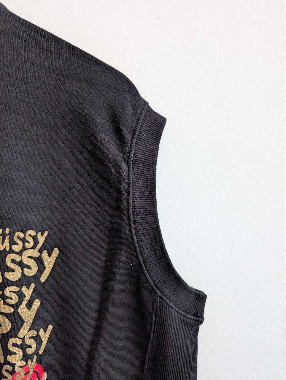 Stussy vintage STUSSY big logo spell out sleeveless sweatshirts Size US L / EU 52-54 / 3 - 6 Thumbnail