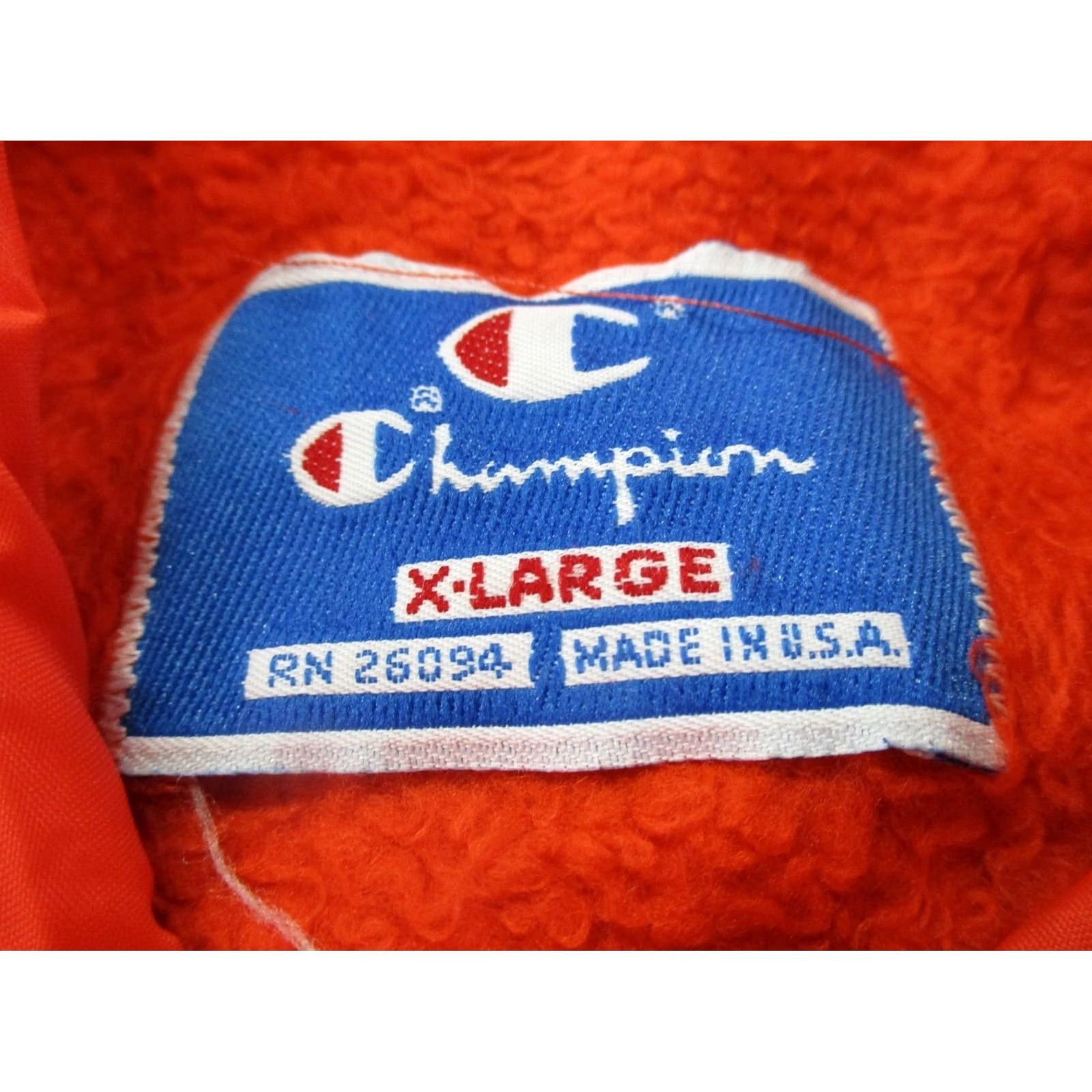 Champion VINTAGE Champion Jacket Mens XL Nylon Windbreaker Athletic Track USA Made 80s 90s Orange Embroidered Size US XL / EU 56 / 4 - 6 Thumbnail