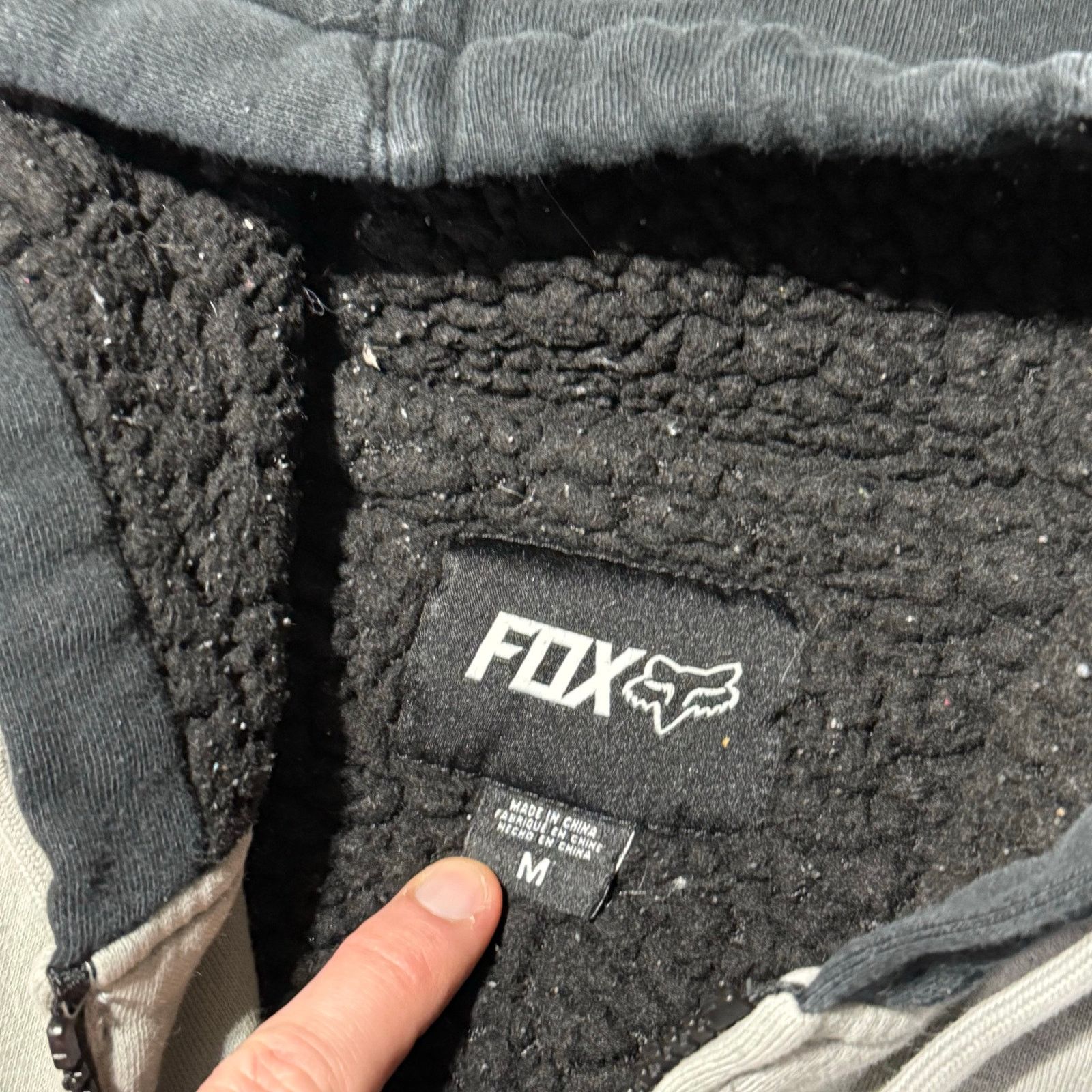 Fox Racing Y2K Fox Racing Sherpa Lined Zip Up Hoodie M Size US M / EU 48-50 / 2 - 4 Thumbnail
