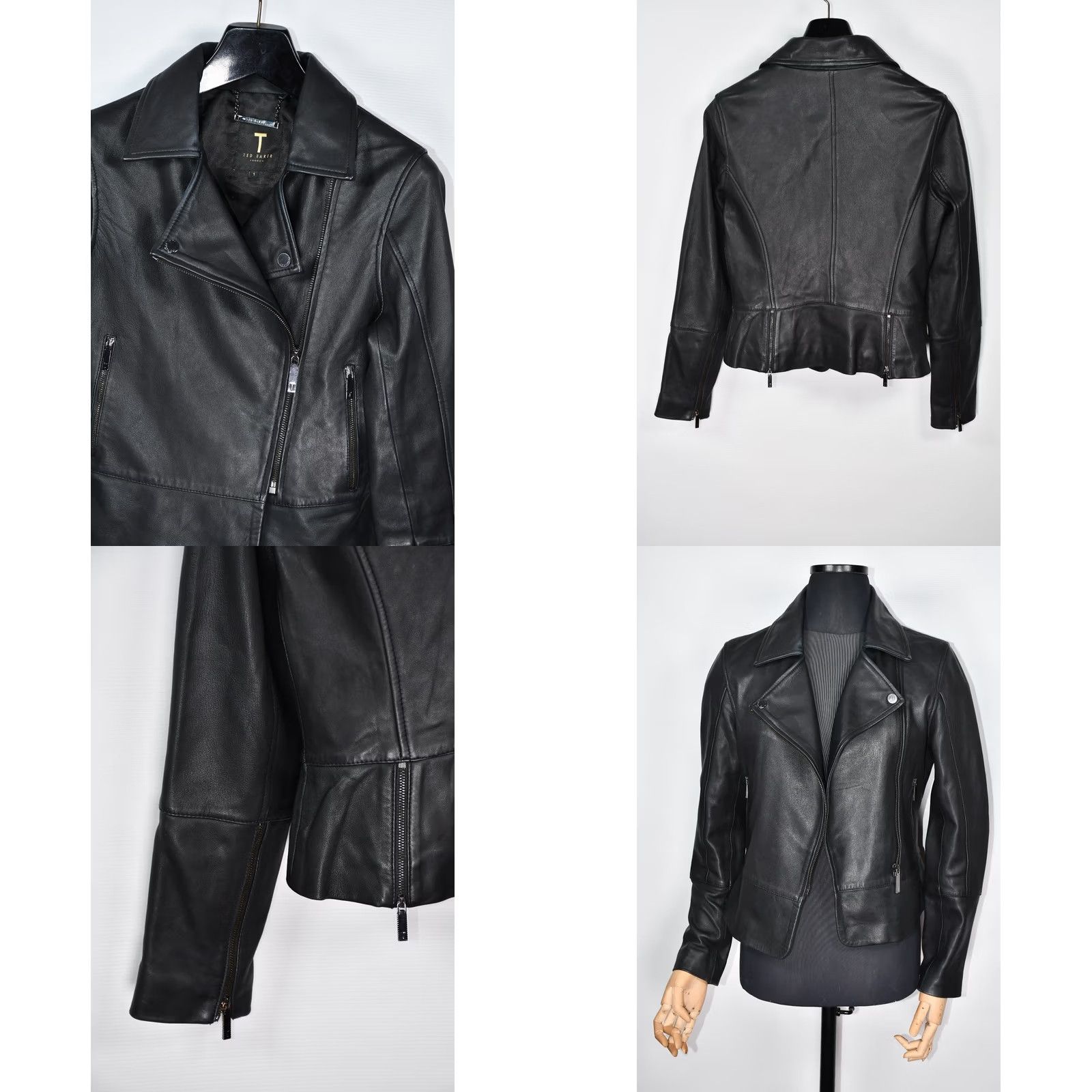 Ted Baker Ted Baker Lizia Minimal Leather Biker Jacket Women's size 4 Black Ted Baker Lizia Minimal Biker Jacket Women Regular XS-XXL Size S / US 4 / IT 40 - 9 Thumbnail