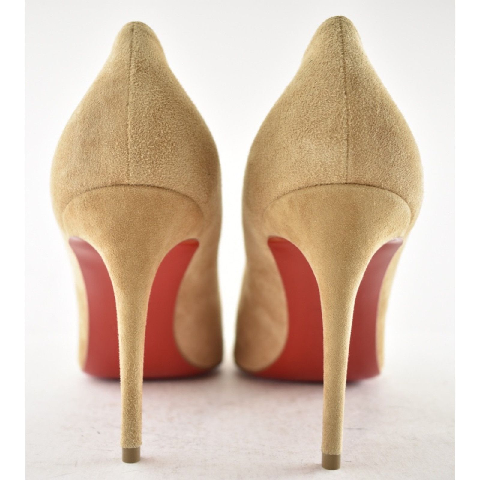 Christian Louboutin C. Louboutin Kate 85 Lionne Beige Suede Pointed Toe Pump 42 Size US 12 / IT 42 - 13 Thumbnail