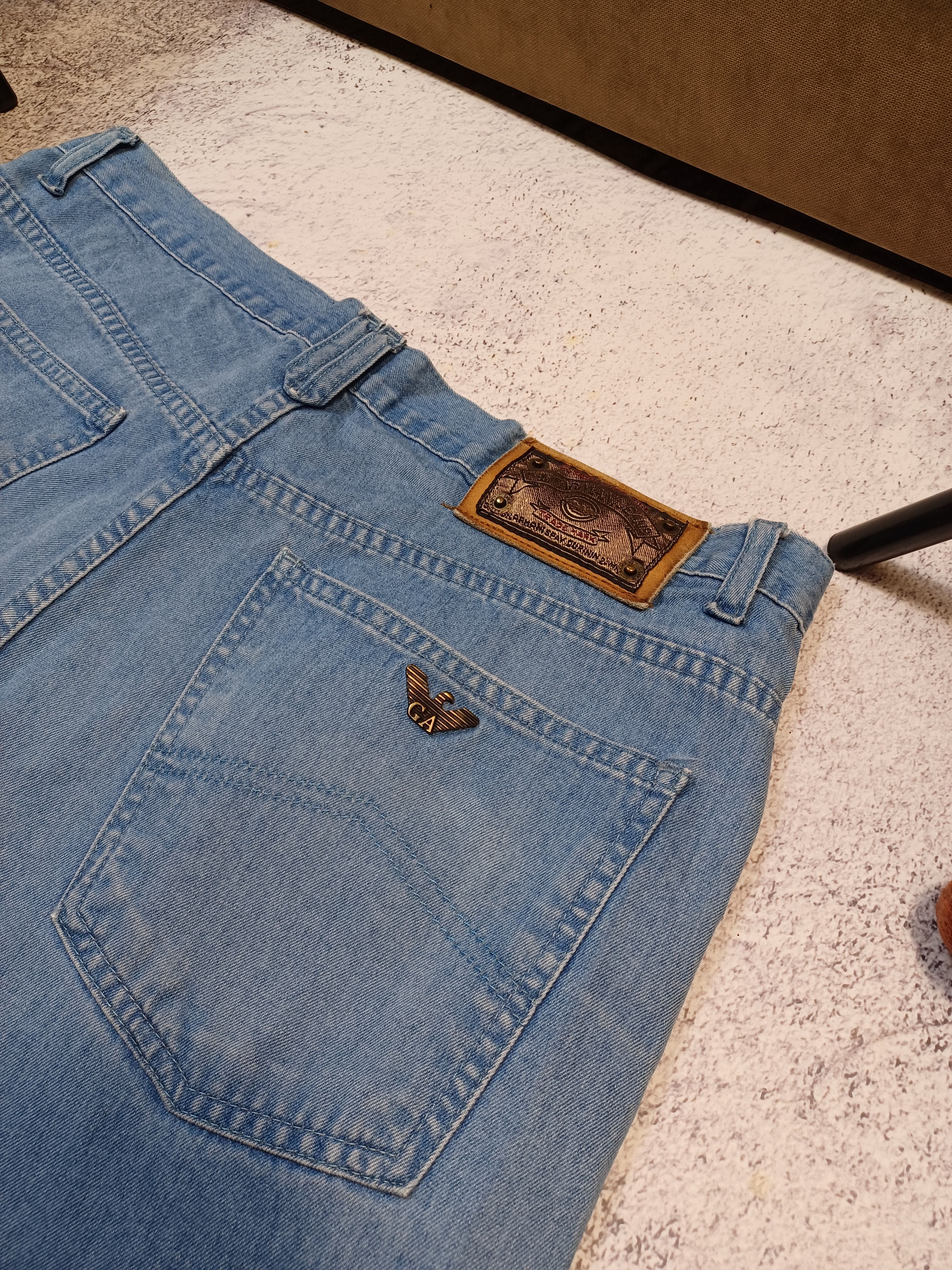 Giorgio Armani Vintage Armani Jeans Y2K Blue Stonewashed Denim Jeans Pants Size US 34 / EU 50 - 5 Thumbnail