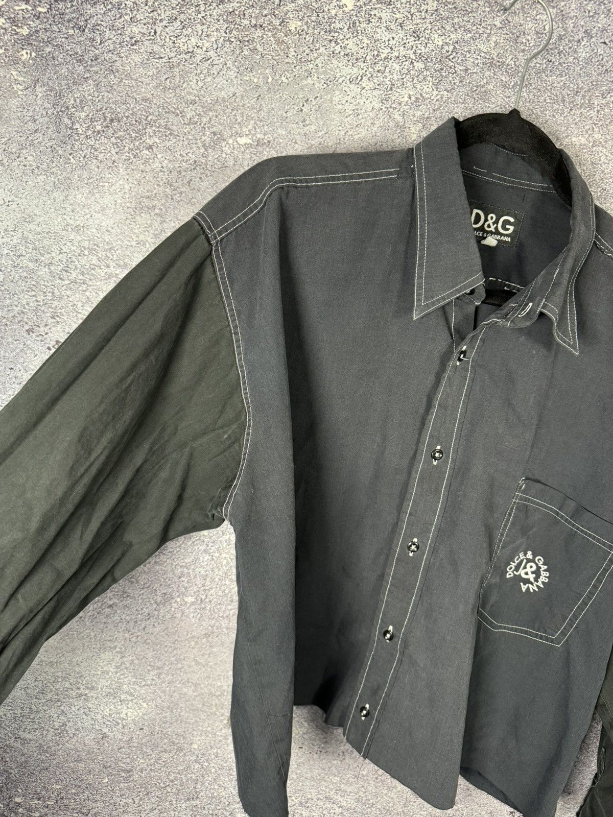 Dolce & Gabbana × Vintage Vintage Dolce Gabbana Shirt Black/Blue Top Woman Large Size L / US 10 / IT 46 - 8 Thumbnail