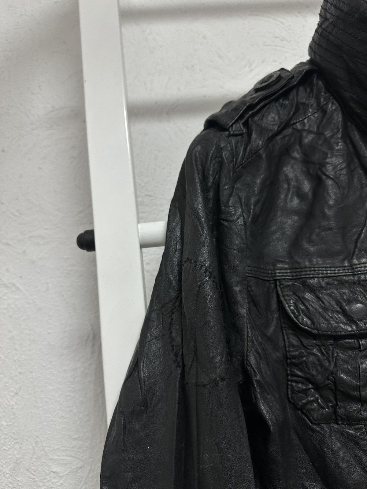 Japanese Brand × Superdry Superdry Avant-Garde Leather Jacket M Size Diesel Style Size US M / EU 48-50 / 2 - 6 Thumbnail