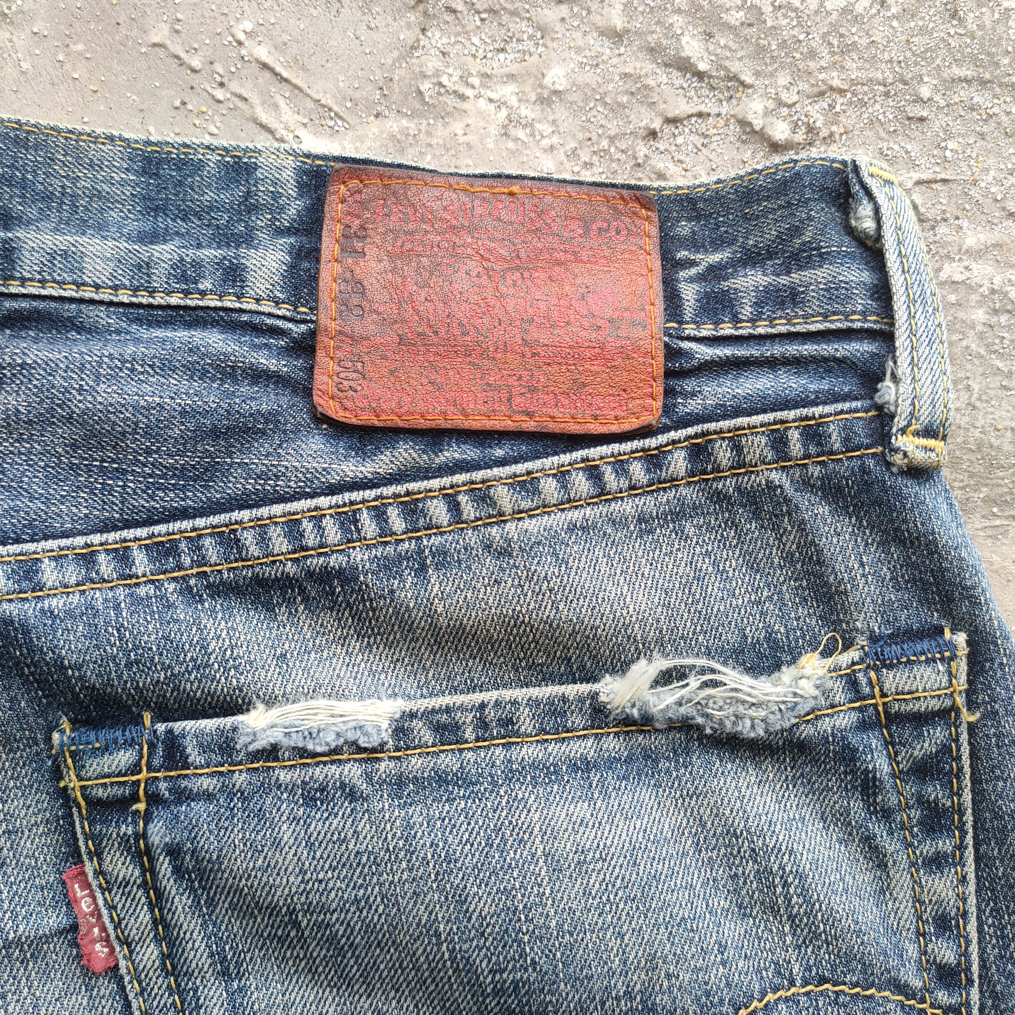 Jean × Levi's Vintage Clothing W31 VINTAGE LEVI'S 503 FADED DISTRESSED JEANS PANTS Size US 31 - 12 Thumbnail