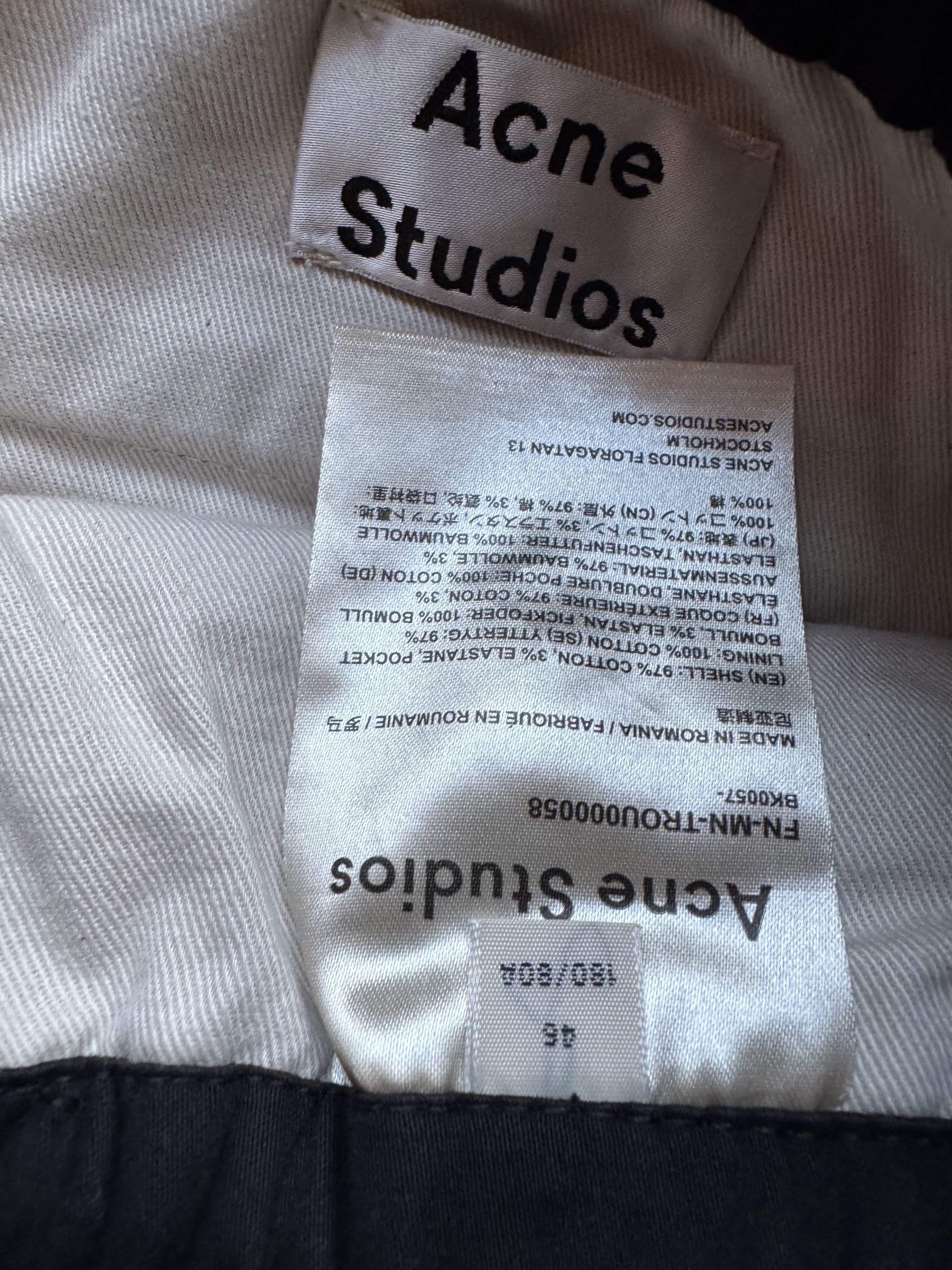 Acne Studios Acne Studios Paco Satin Drawstring Trousers, Black Size US 30 / EU 46 - 3 Thumbnail