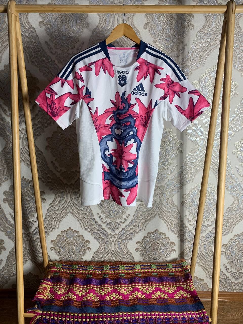 VERY RARE ADIDAS STADE FRANCAIS PARIS SF RUGBY JERSEY Y2K