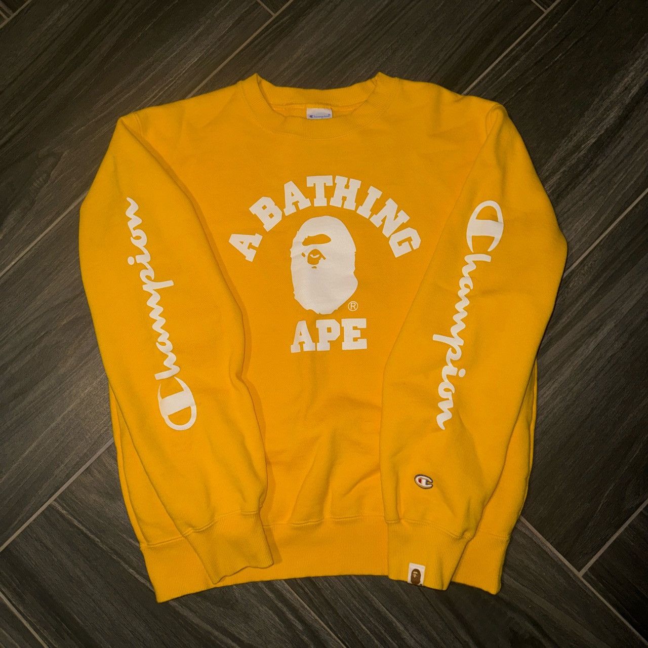 Bape Champion Bape x Champion College Crewneck Grailed