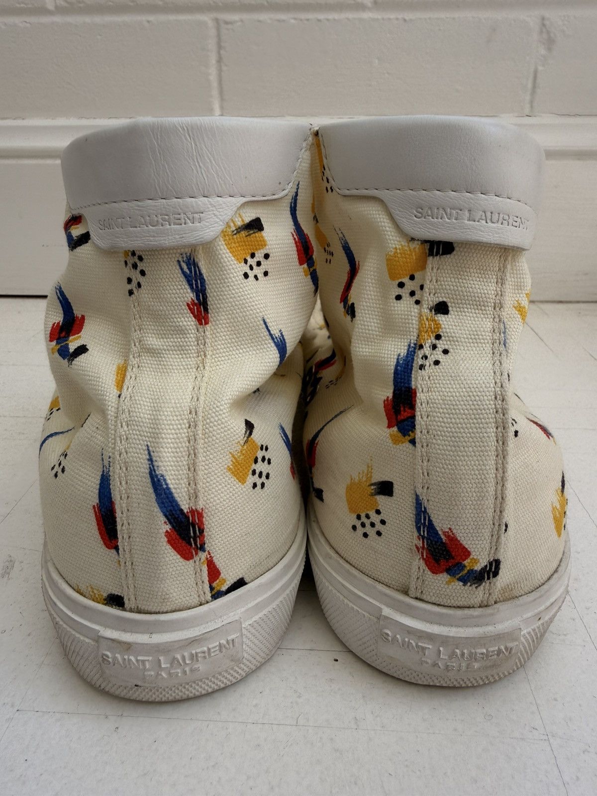 Yves Saint Laurent YSL mid top sneakers barely worn Size US 10 / EU 43 - 8 Thumbnail