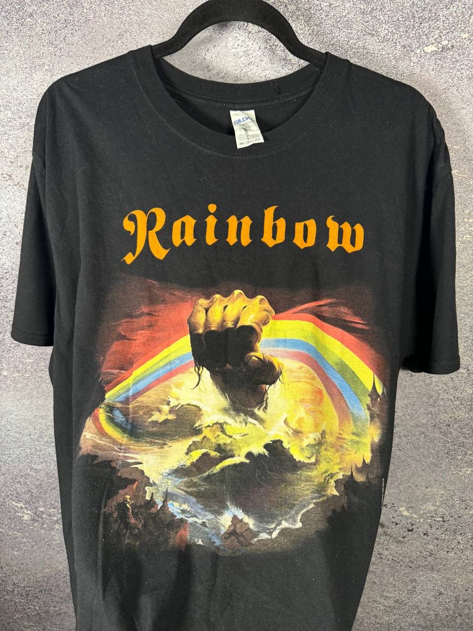 Band Tees Rainbow Rising T-Shirt 2009 Official Ritchie Blackmore Size US XXL / EU 58 / 5 - 7 Thumbnail