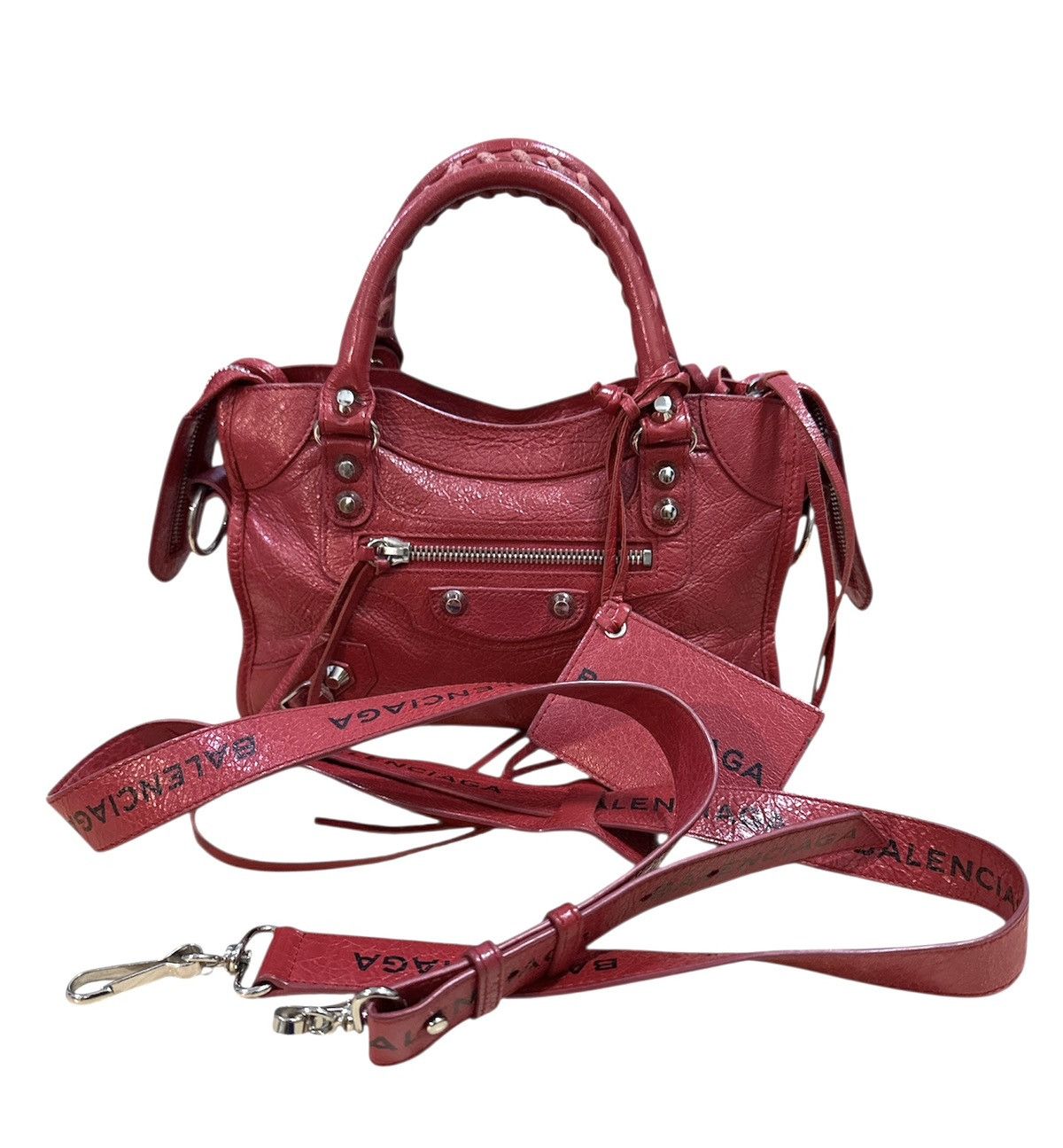 Balenciaga Balenciaga Classic Mini City red lambskin Leather bag Size ONE SIZE - 6 Thumbnail