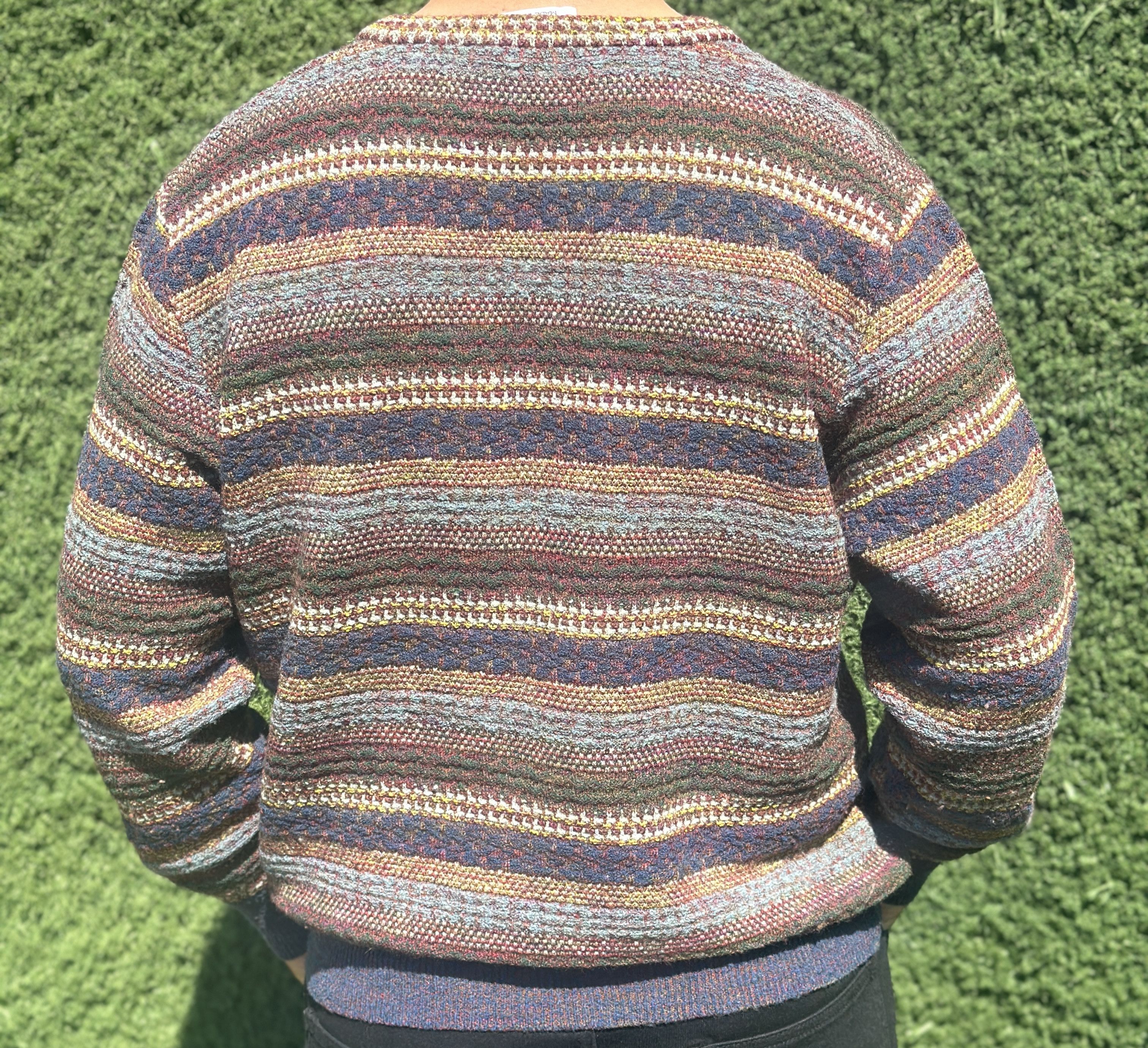 Missoni Missoni Sport 3D Knit Striped Pullover Cosby Sweater Size L Size US L / EU 52-54 / 3 - 8 Thumbnail