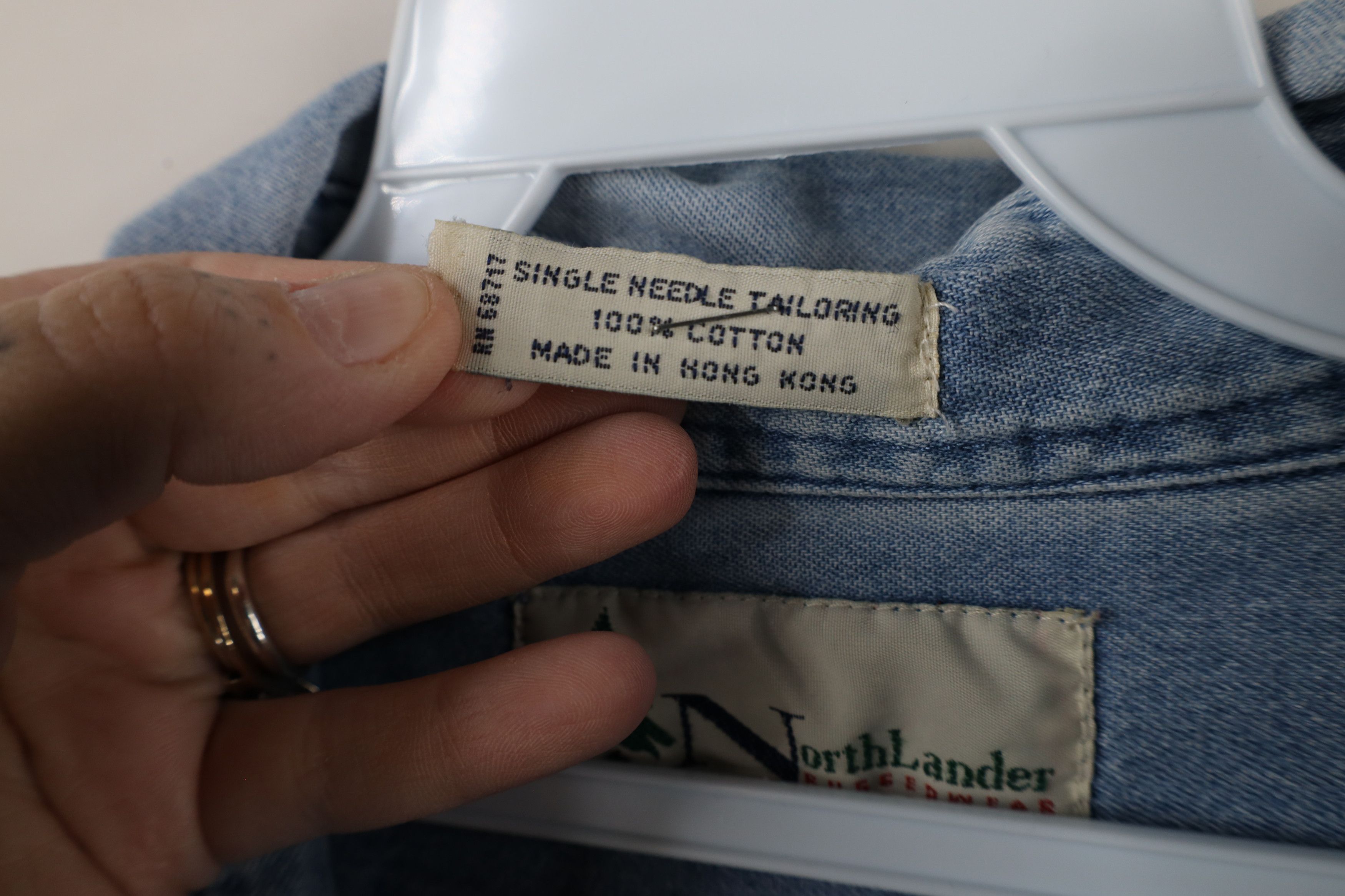 Vintage Vintage 90s Streetwear Denim Jean Button Down Shirt Blue Size US XL / EU 56 / 4 - 13 Thumbnail