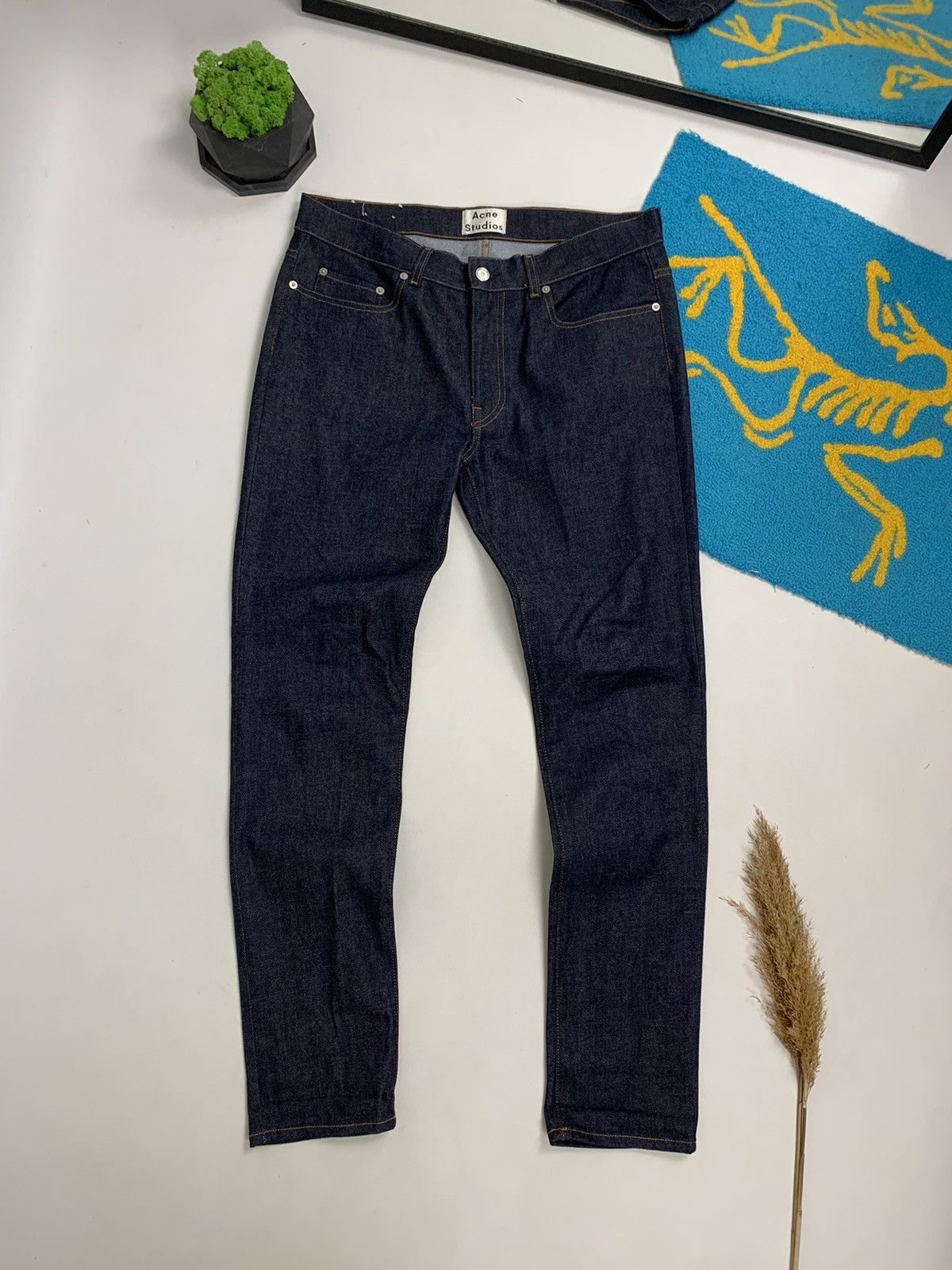 Acne Studios × Designer Acne Studious Regular Fit Navy Jeans Size US 34 / EU 50 - 1 Thumbnail