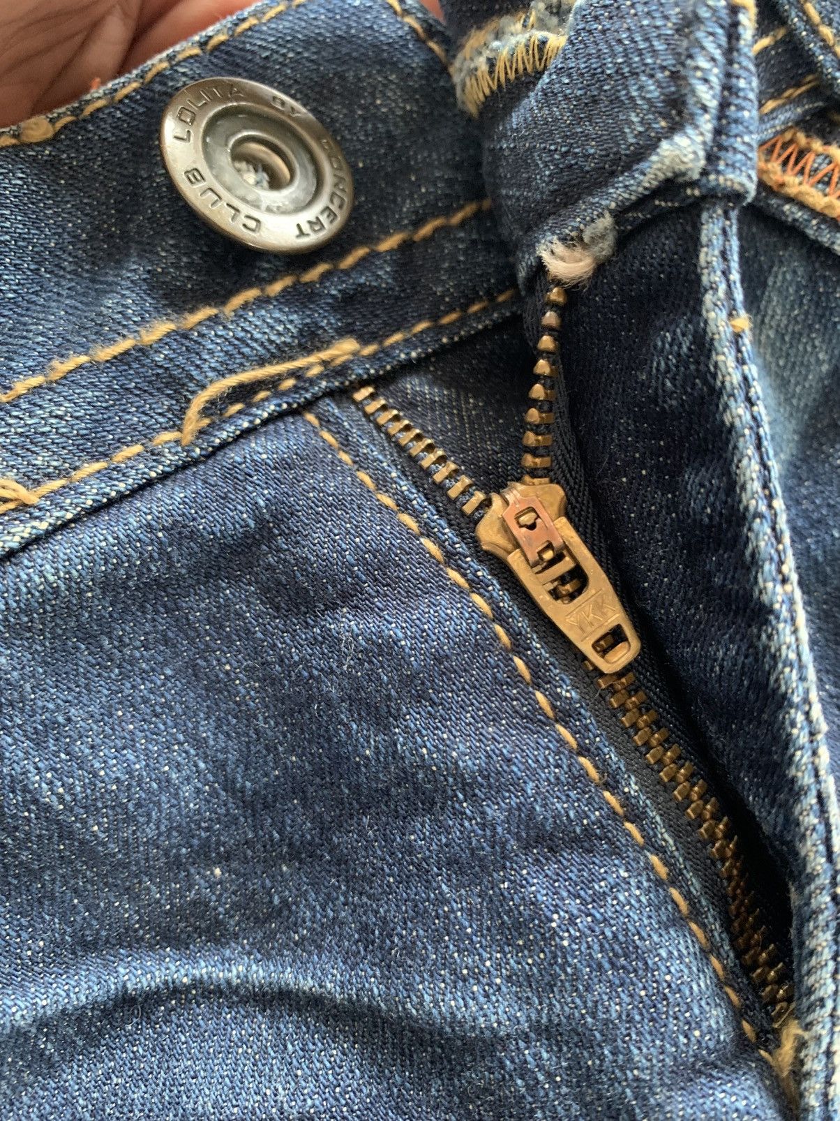 Japanese Brand Y2k Lolita denim faded skirt GOAstyle Size 30" / US 8 / IT 44 - 8 Thumbnail