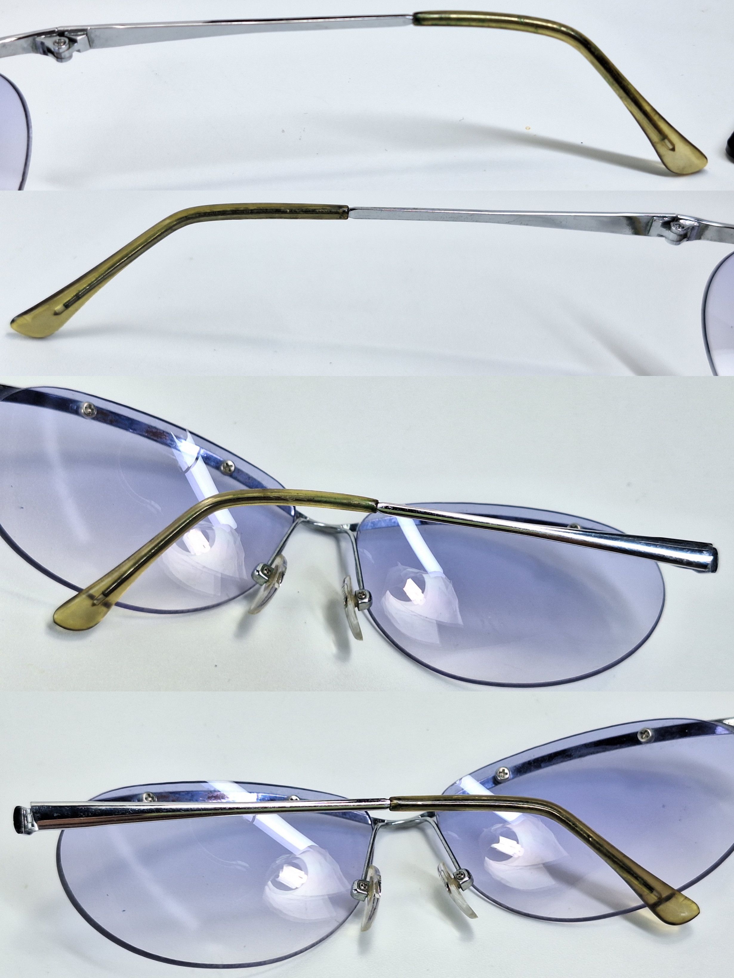 Other 00s Japan Vintage All Silver Semi-Rimless Minimal Eyeglass Size ONE SIZE - 5 Thumbnail