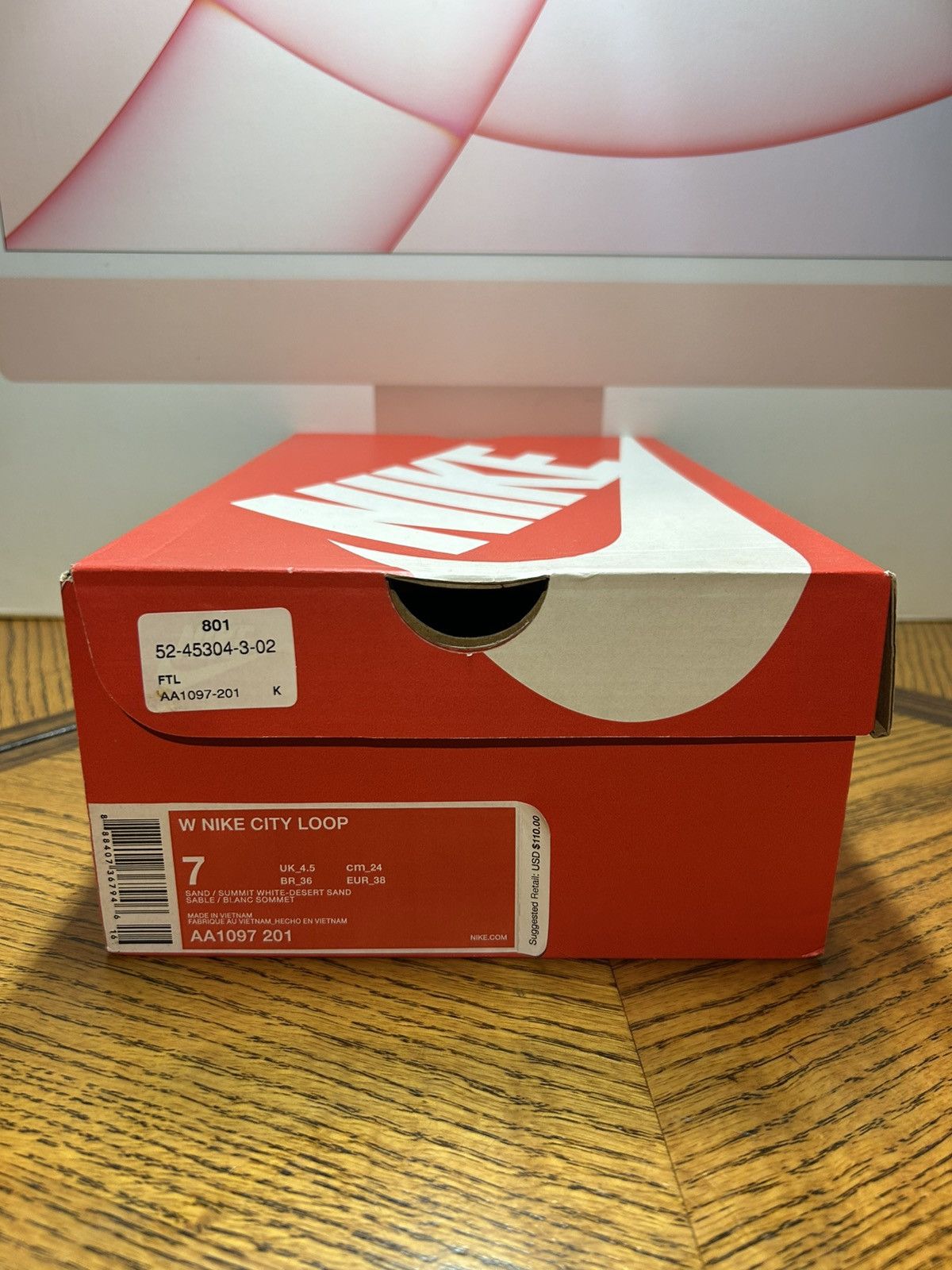 Nike Size 7- Nike City Loop Running Shoes Desert Sand White-Gum Size US 7 / IT 37 - 8 Thumbnail