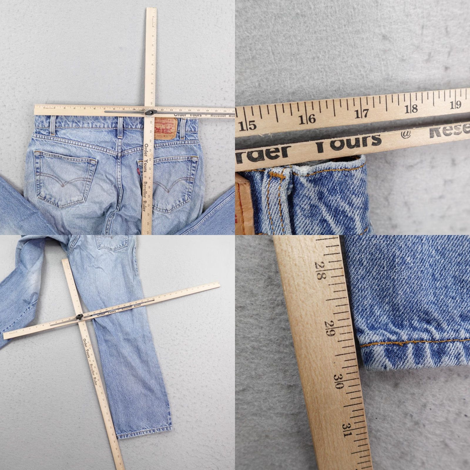Levi's VINTAGE Levi's Jeans Mens 36x30 Blue Denim 505 Regular Straight Leg 90s USA Size US 36 / EU 52 - 8 Thumbnail