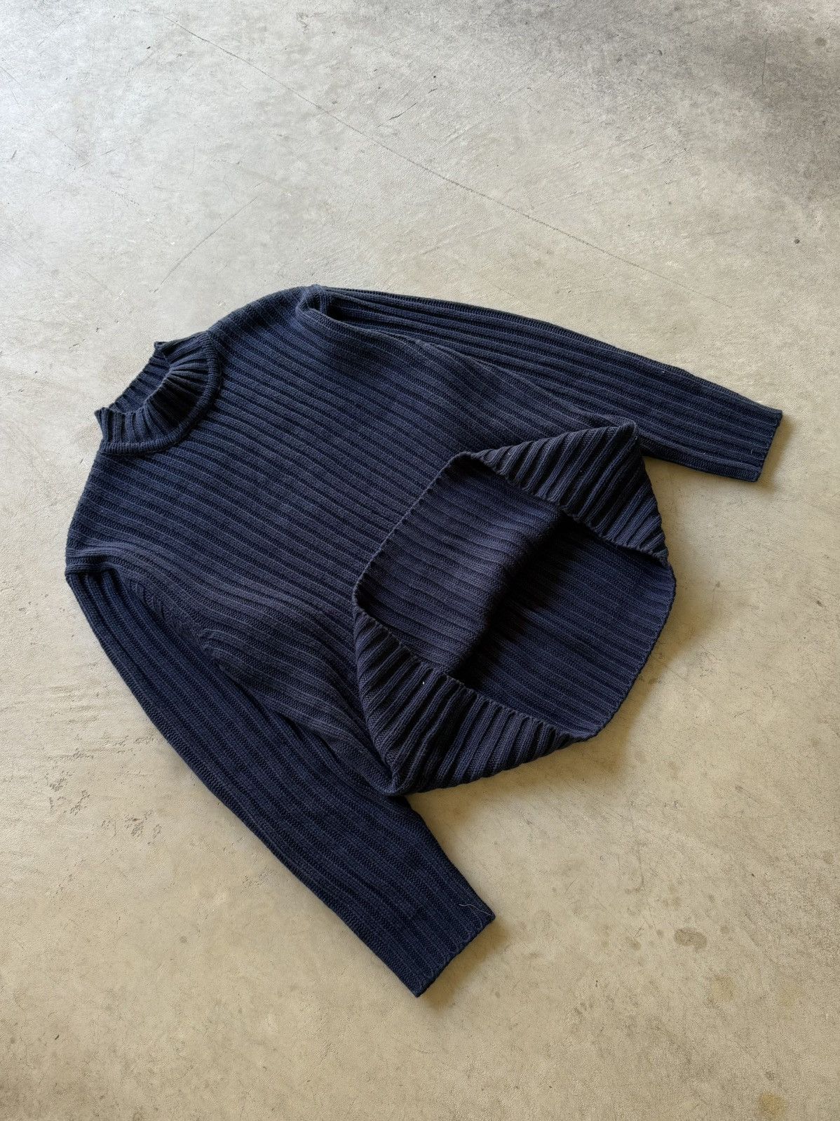 Point Zero Vintage 90s Point Zero Ribbed Turtleneck Sweater Deadstock Size US L / EU 52-54 / 3 - 6 Thumbnail