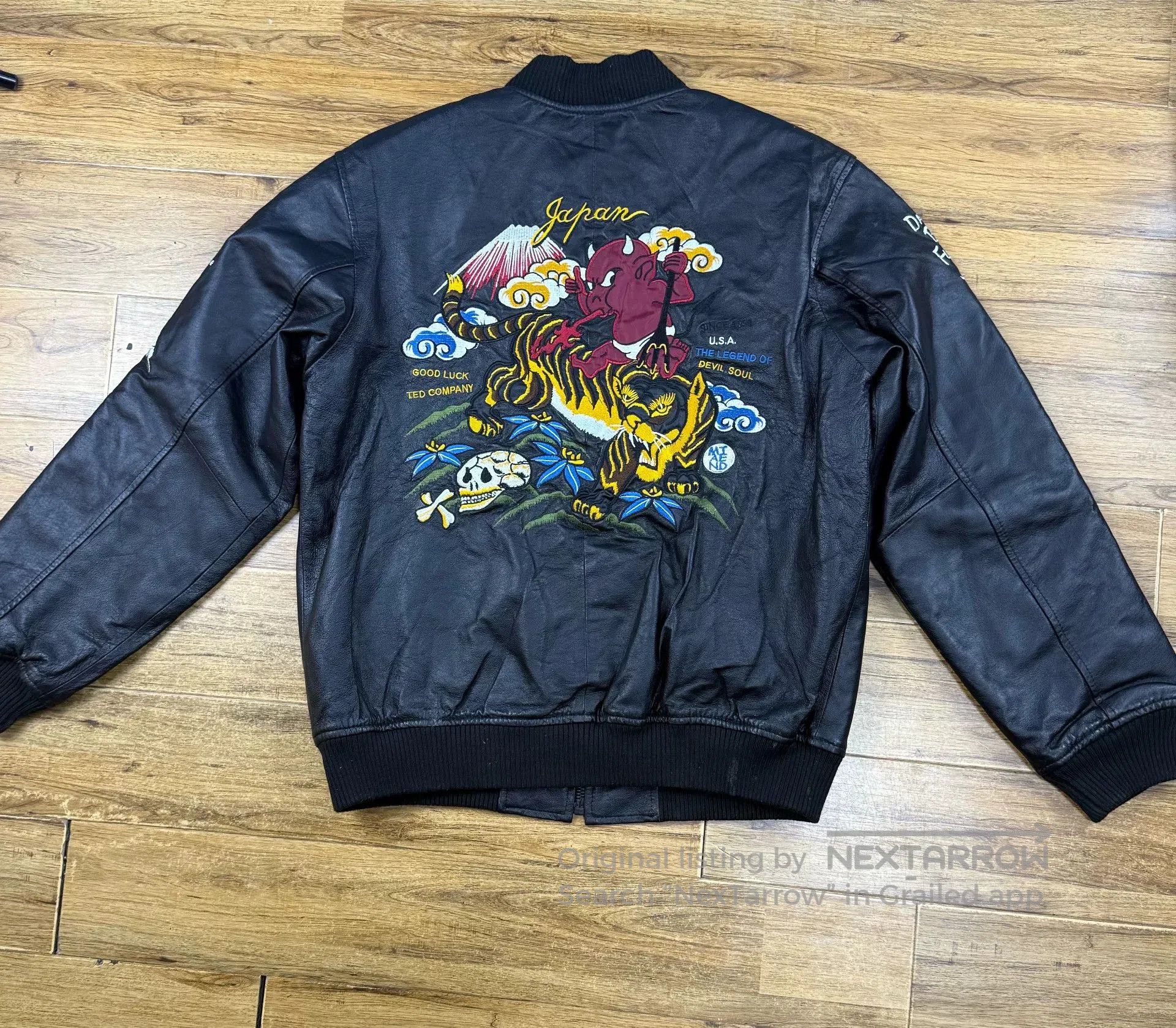 Tedman Tedmans Men's Baseball Leather Jacket. Size US L / EU 52-54 / 3 - 2 Thumbnail