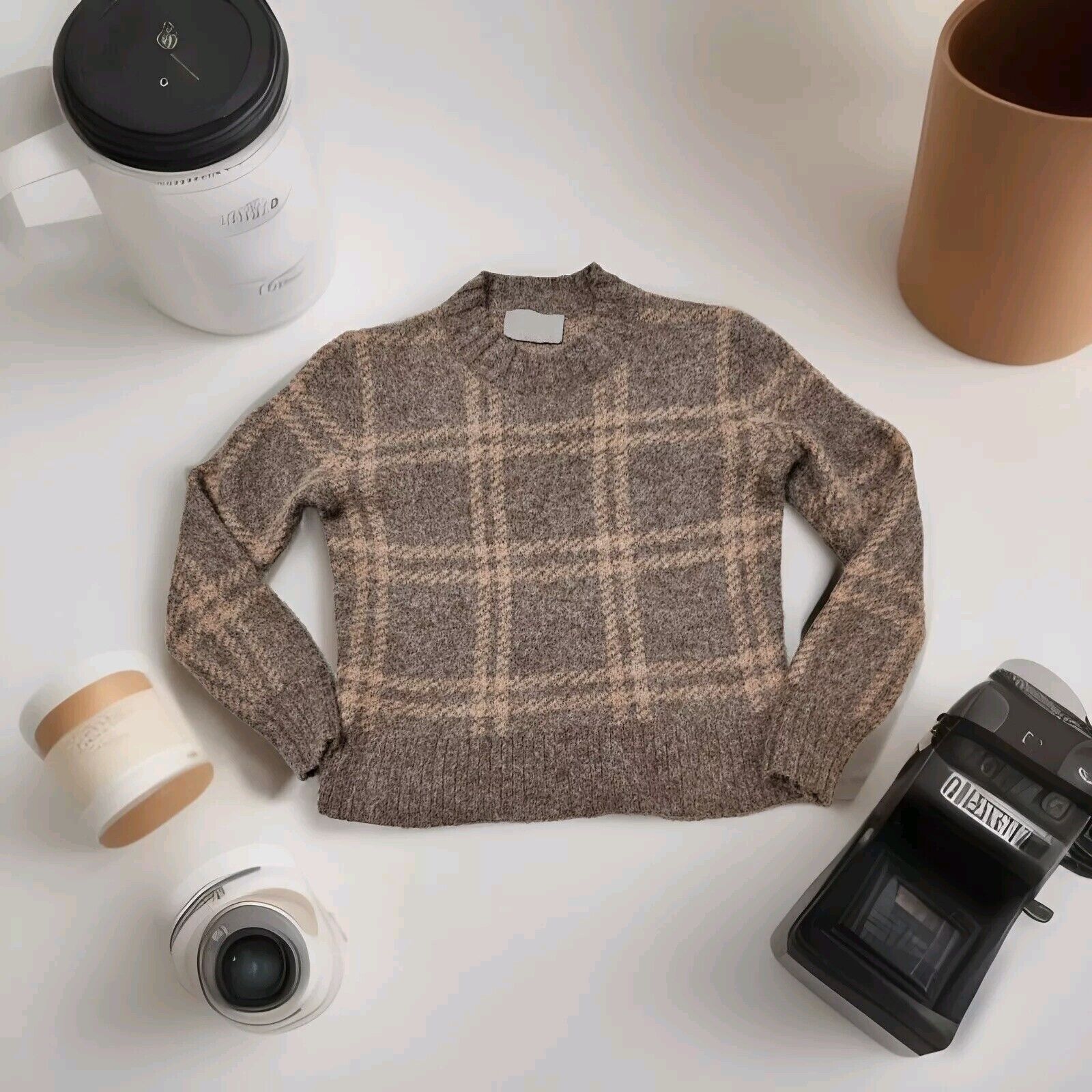 Everlane Everlane Womens The Alpaca Crew Neck Cropp Sweater Cocoa S Size S / US 4 / IT 40 - 5 Thumbnail