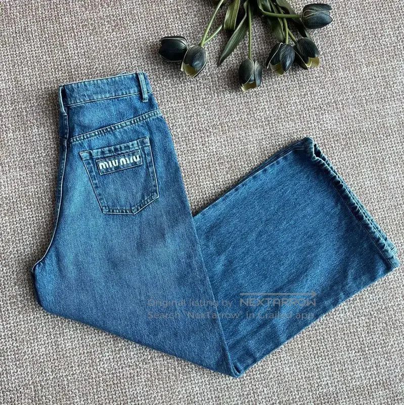 Miu Miu Miu Miu Blue Cotton Women's Jeans . Size 23" - 1 Thumbnail
