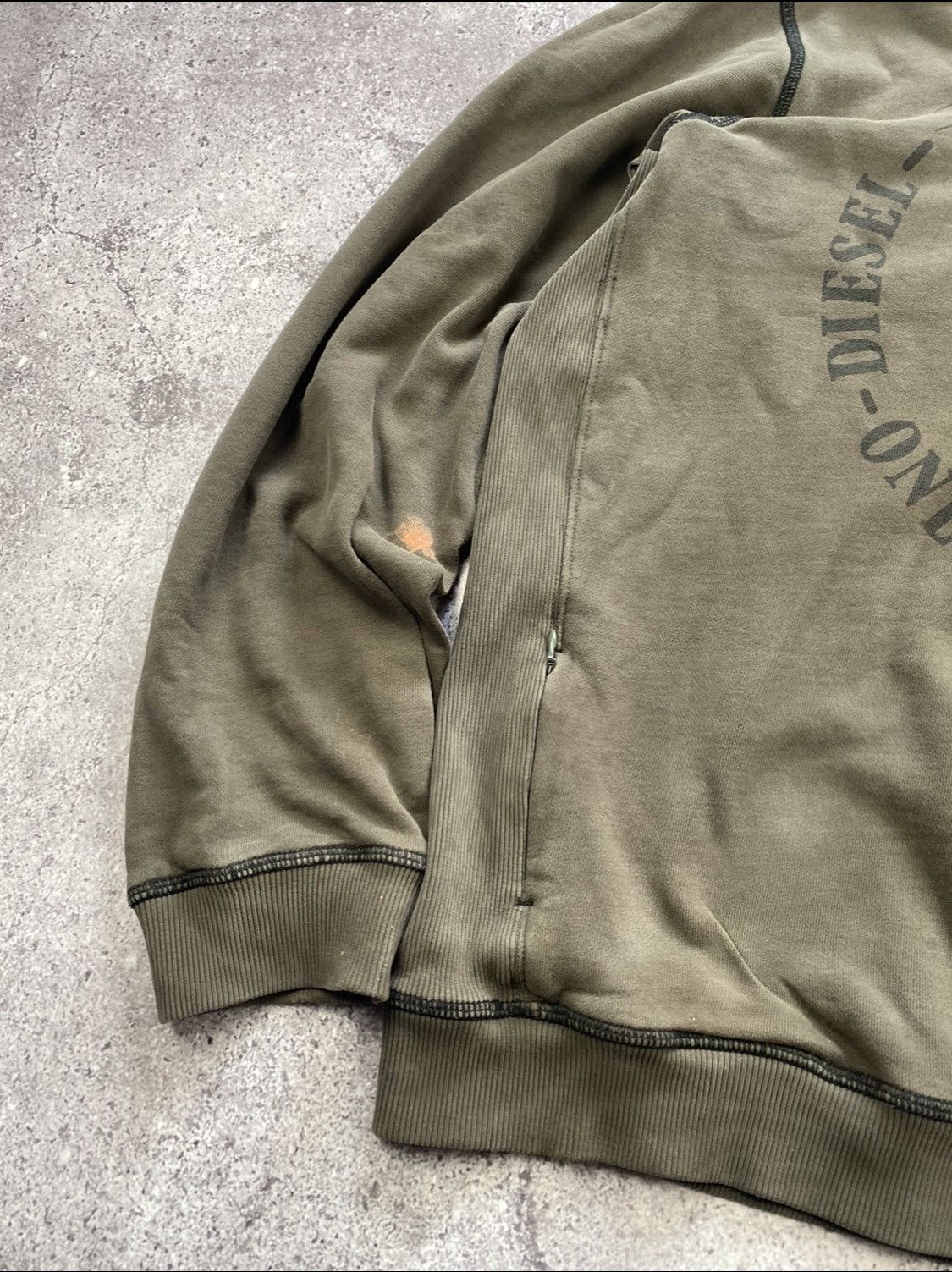 Diesel Vintage Punk Fit Archival Avant Garde Diesel Big Logo Hoodie Size US XL / EU 56 / 4 - 2 Thumbnail