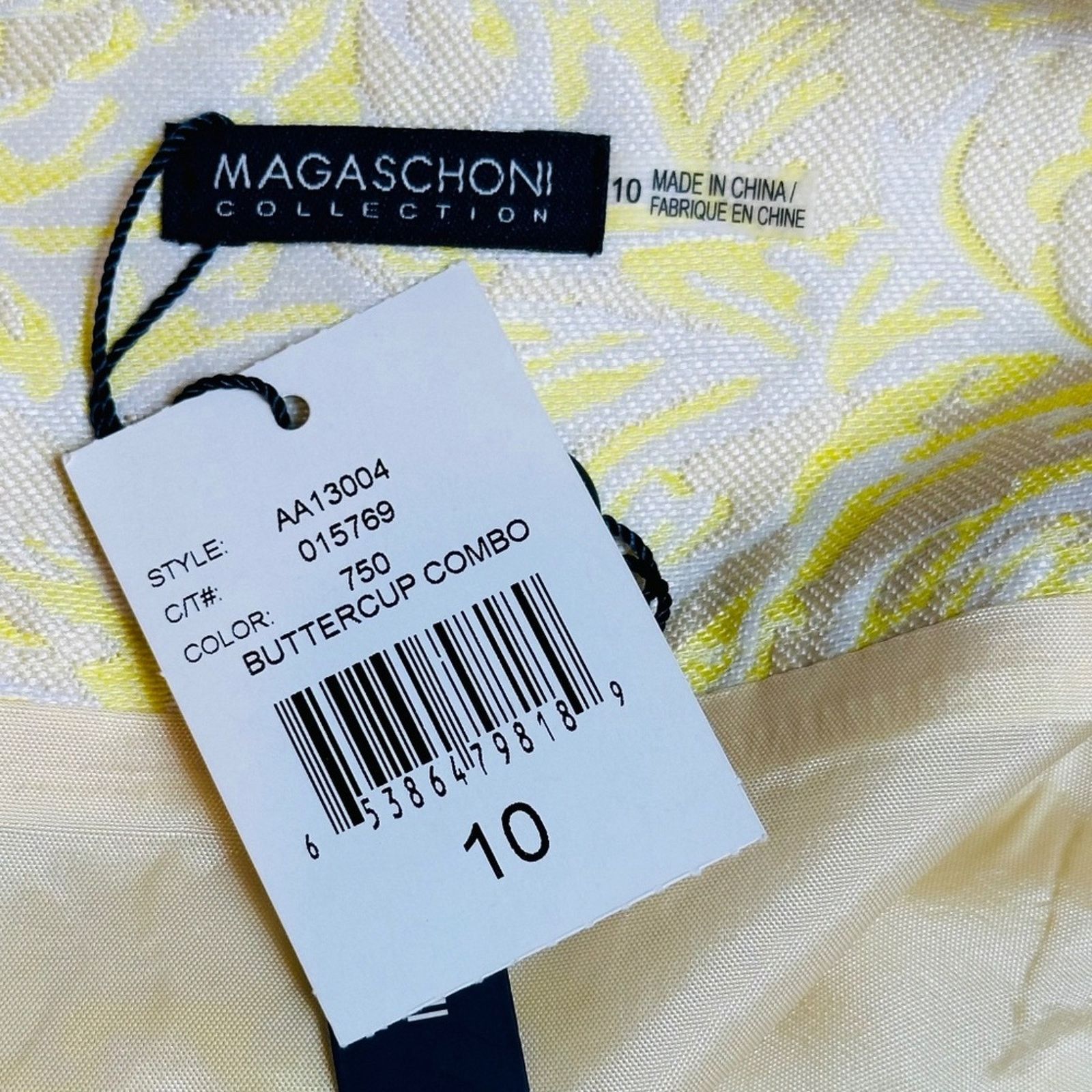 Magaschoni Magaschoni Jacquard Pleated Skirt - Buttercup Combo 10 Size 32" / US 10 / IT 46 - 14 Thumbnail