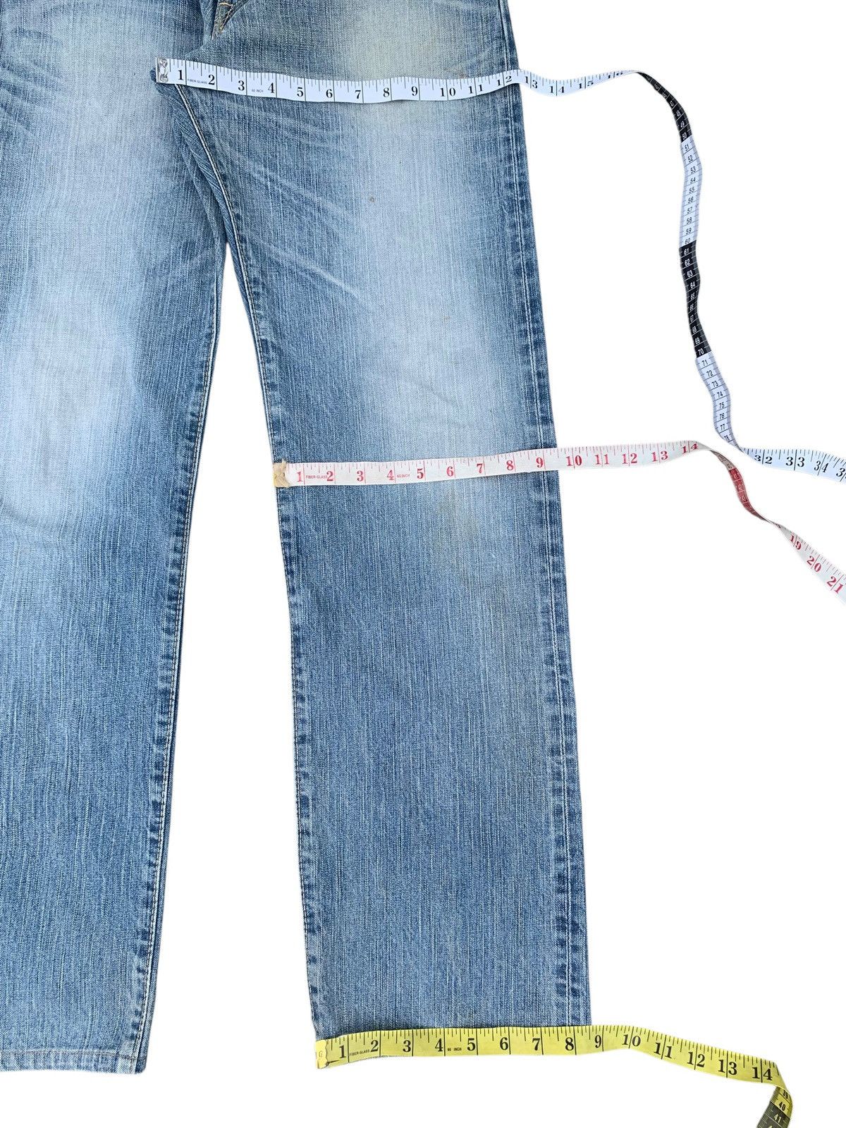 Kapital VINTAGE EDWIN 505Z SELVEDGE BAGGY RUSTY DISTRESSED DENIM Size US 31 - 24 Thumbnail