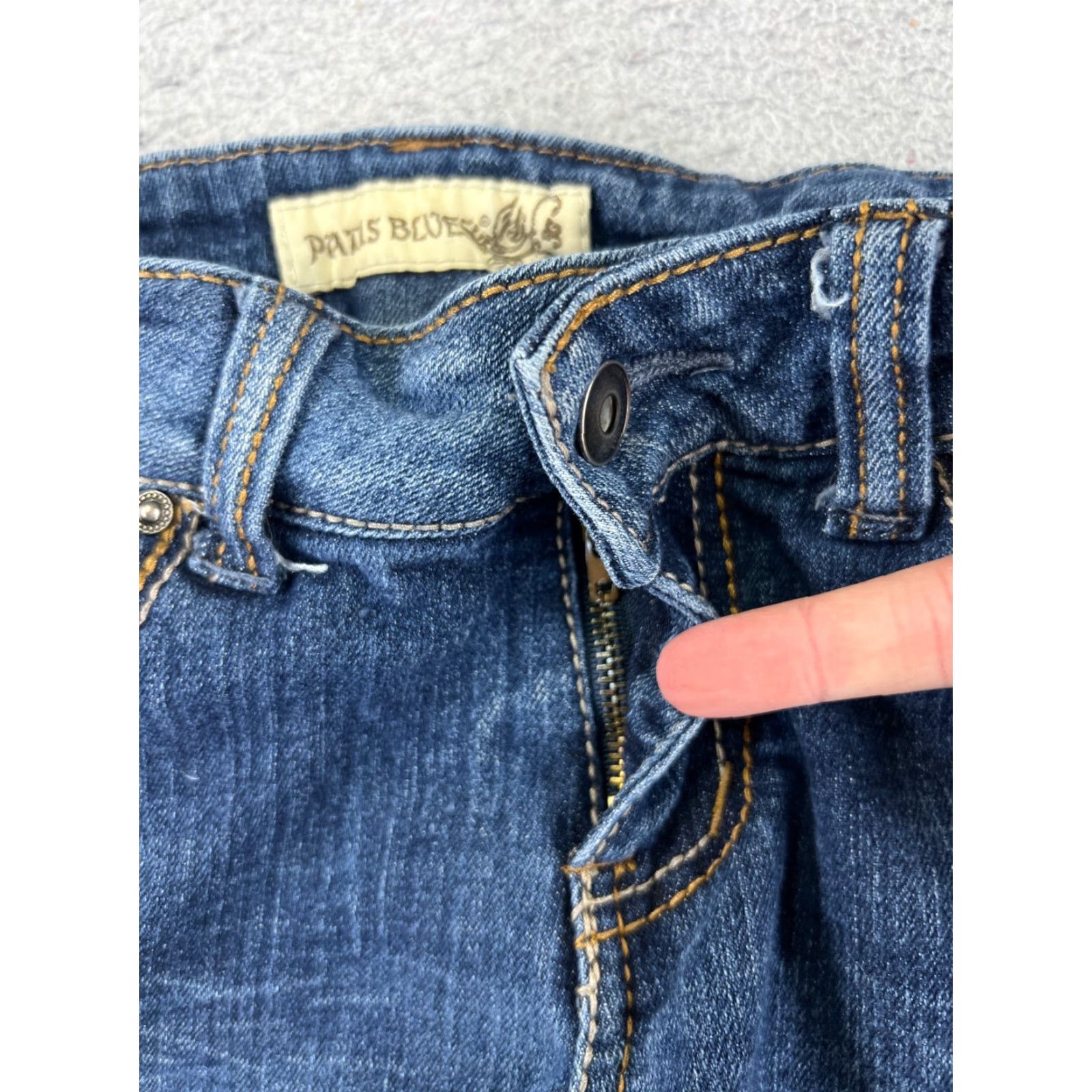 Vintage Paris Blues Shorts Womens 26x5 Blue Denim Jean Cutoff Pockets Cotton Blend Size 27" / US 4 / IT 40 - 6 Thumbnail