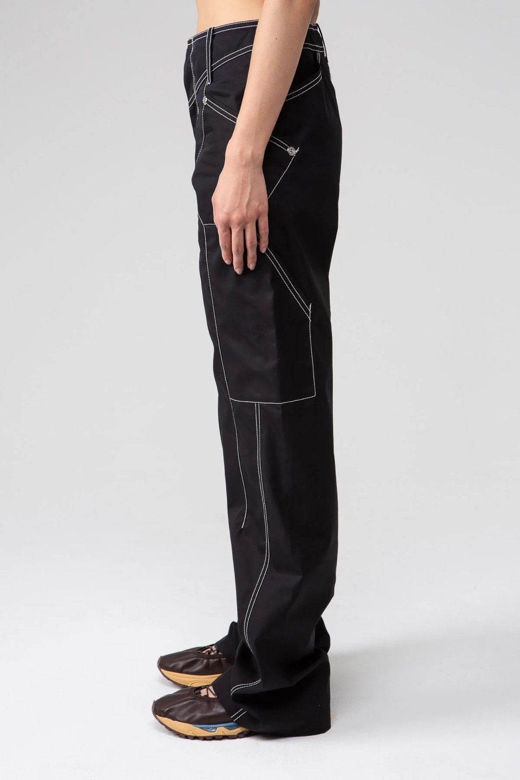 Kiko Kostadinov 2023 Runway Black Bran Carpenter Trouser Size 26" / US 2 / IT 38 - 2 Thumbnail