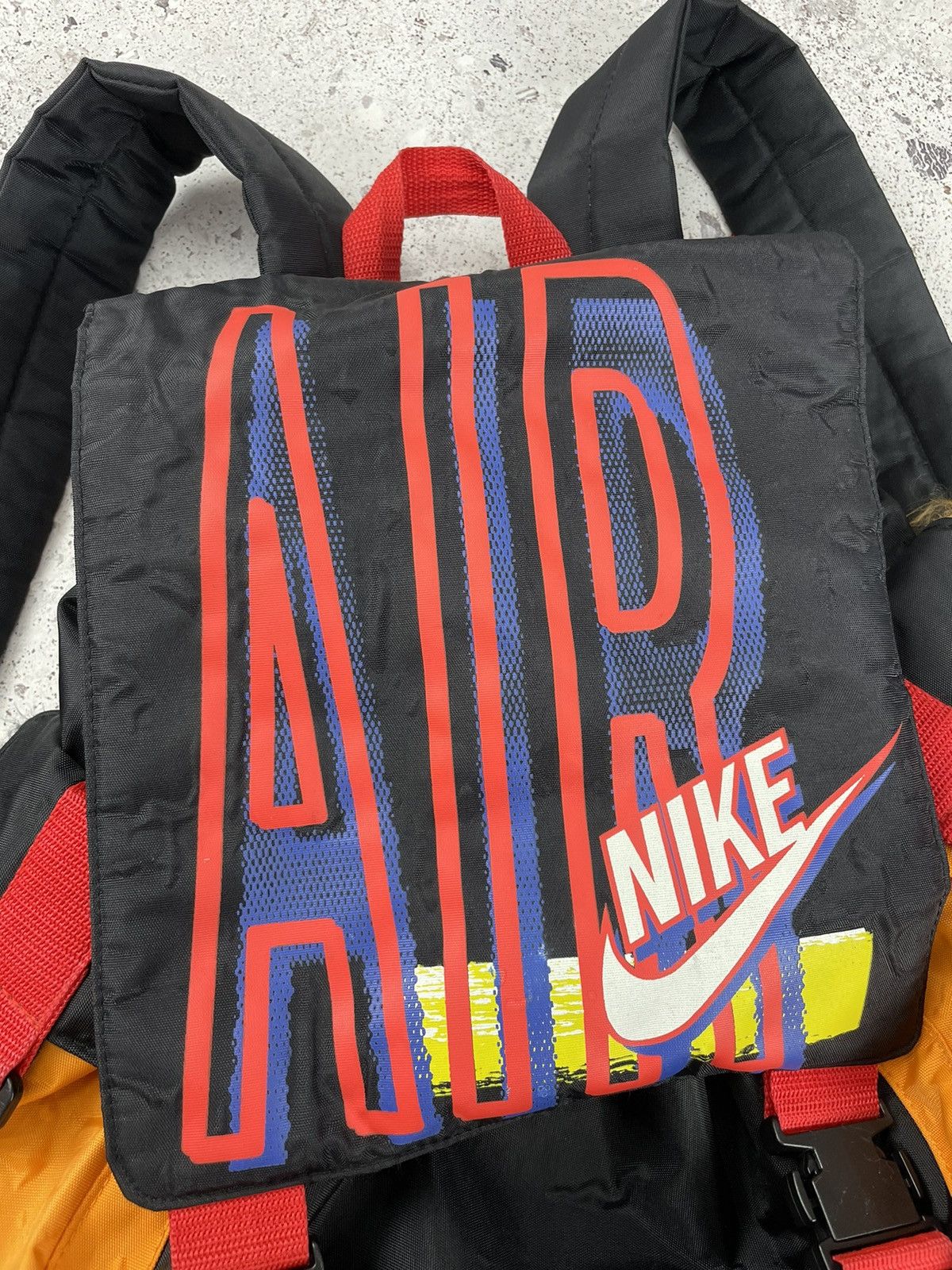 Nike Vintage Nike Old School Backpack Big Logo Size ONE SIZE - 3 Thumbnail