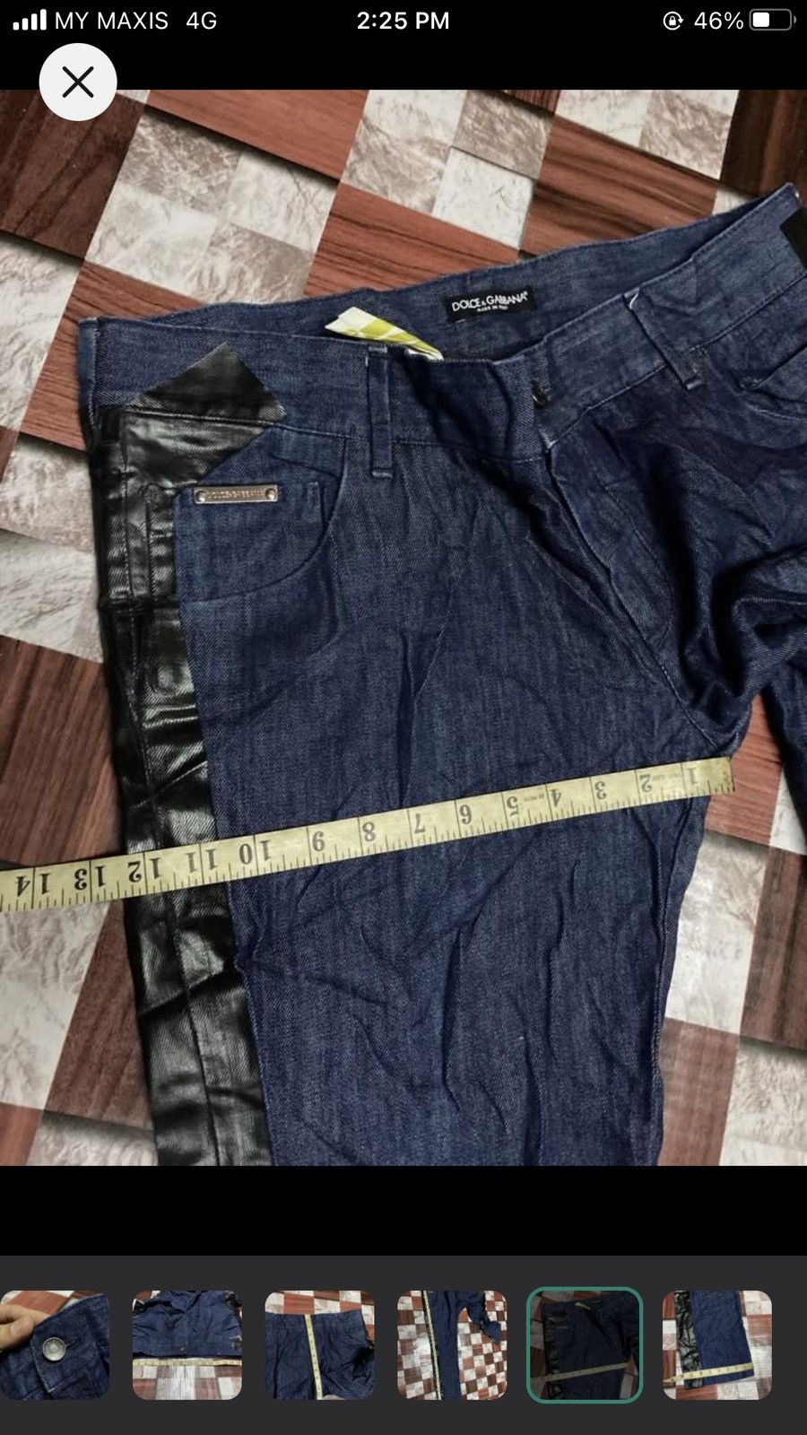 Dolce & Gabbana × Vintage 🔥🔥🔥VTG D&G DENIM MATERIAL SOFT BLACK LINE Size US 38 / EU 54 - 7 Thumbnail