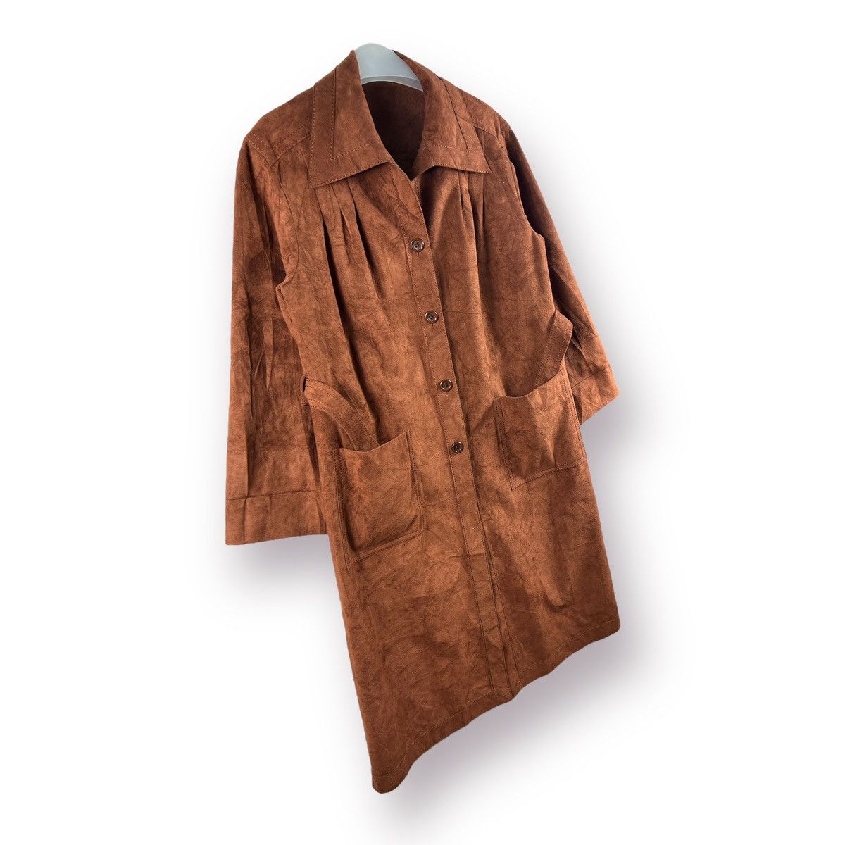 Japanese Brand 🔥 SUEDE LEATHER LONG JACKET Size M / US 6-8 / IT 42-44 - 4 Thumbnail