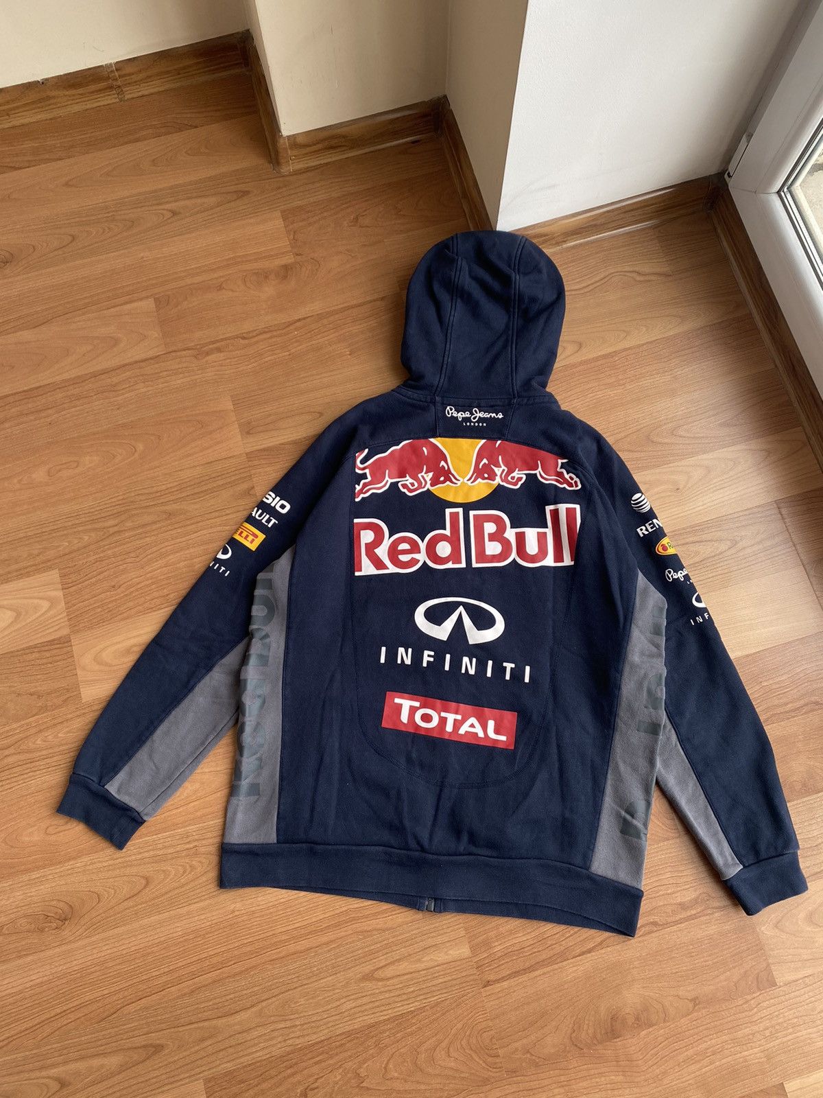 Vintage Red Bull Pepe Jeans Formula Racing Zip Hoodie