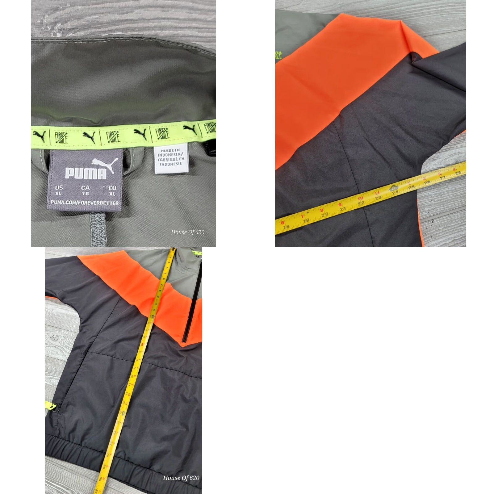 Puma Puma First Mile Track Jacket XL Orange Black Windcell 1/2 Zip Mens Multicolor Shirt Jacket Regular Fit Size US XL / EU 56 / 4 - 9 Thumbnail
